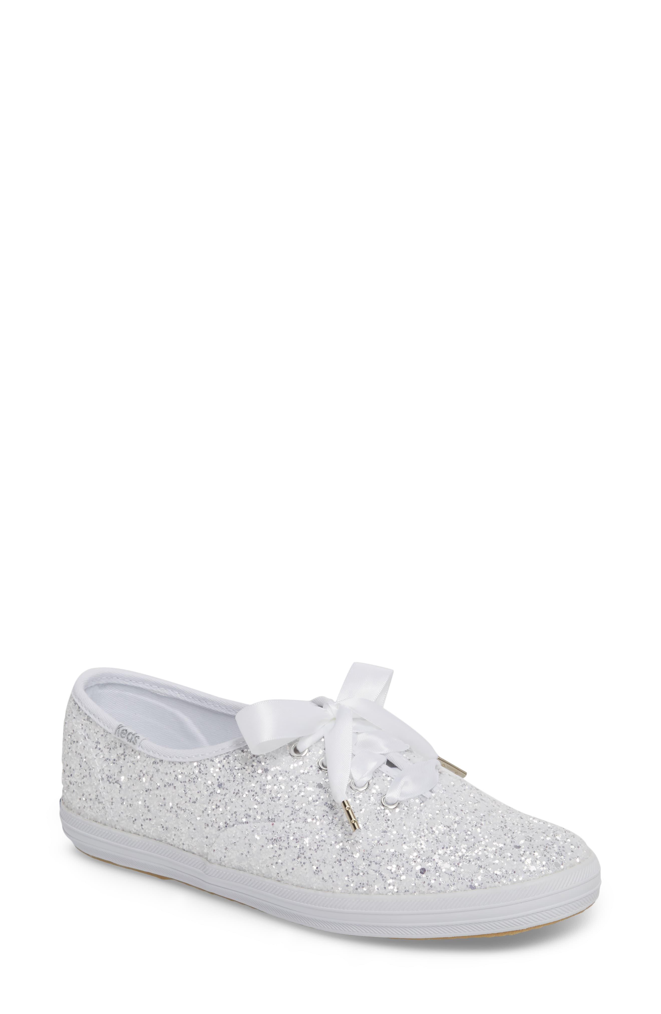 Kate Spade Canvas Keds X New York Champion Glitter Sneakers in White - Lyst