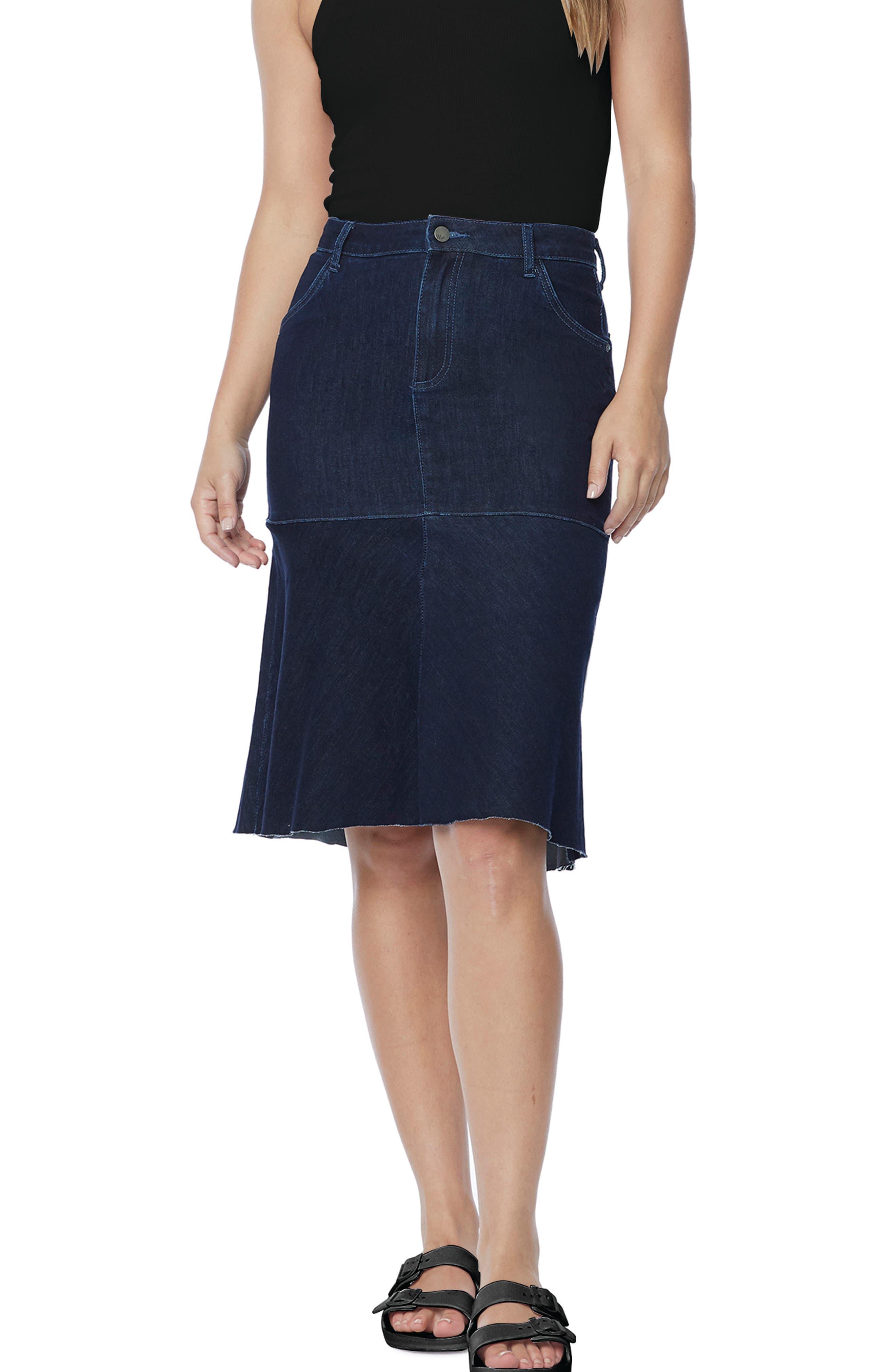 Wash Lab Denim Denim Trumpet Skirt in Blue Lyst