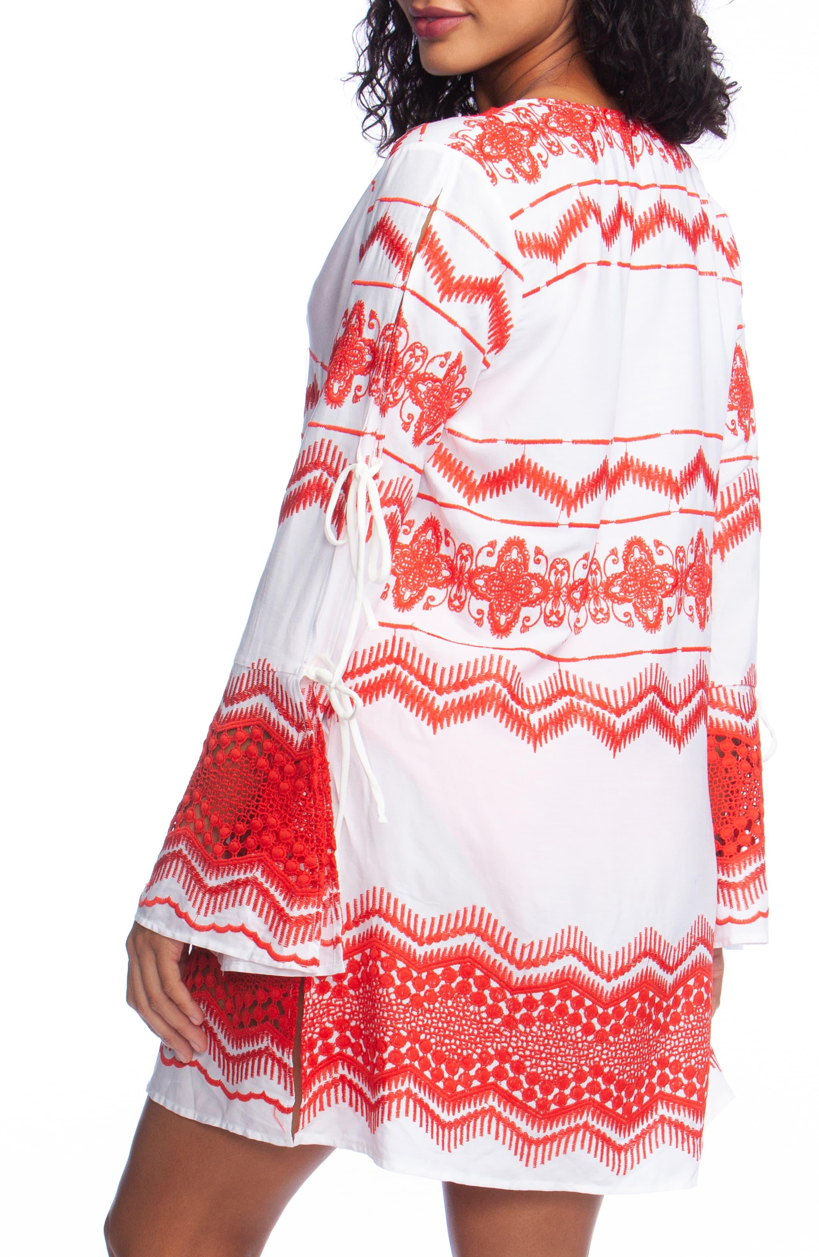 La Blanca Embroidered Coverup Tunic Save 40 Lyst