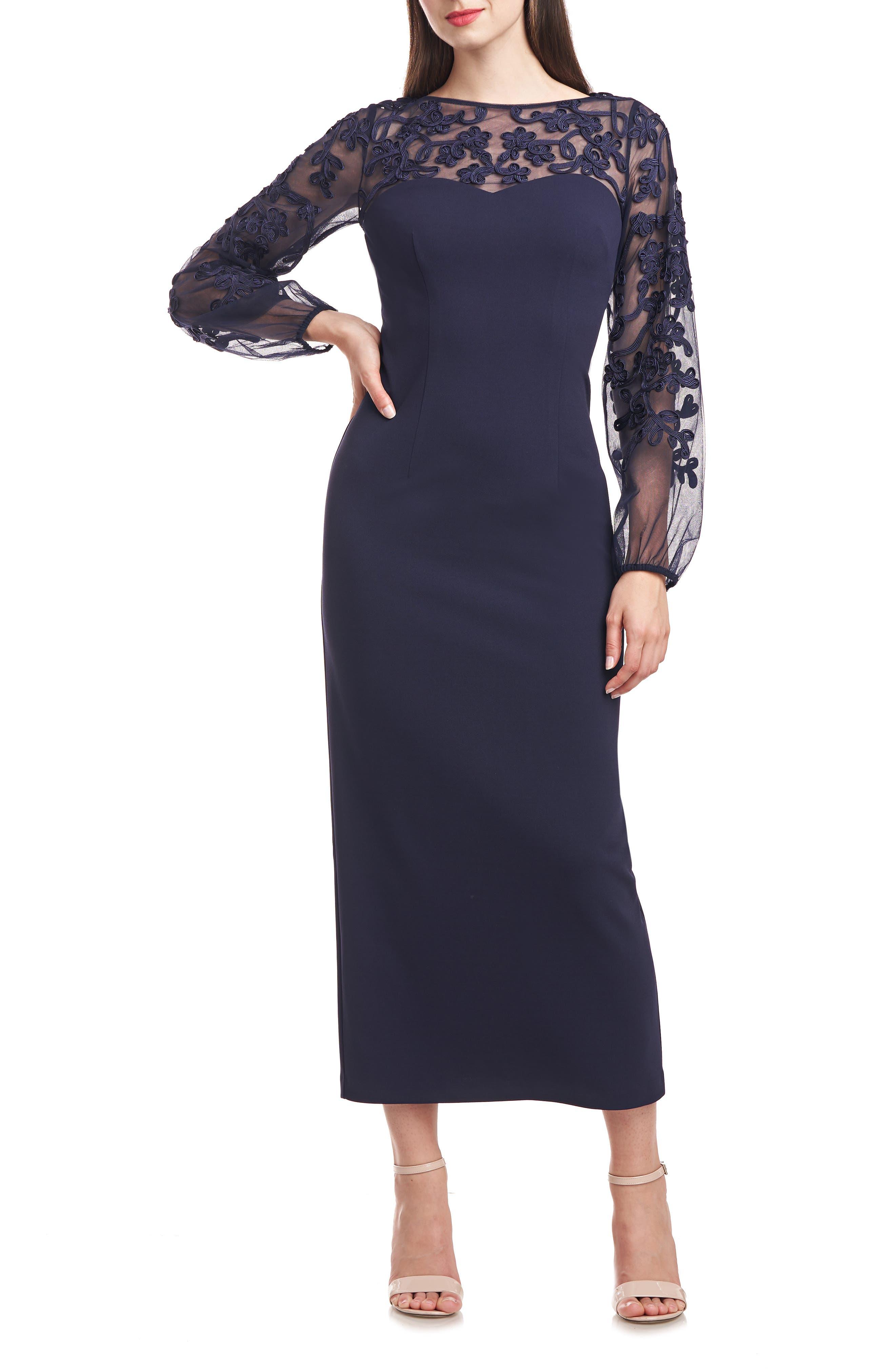 Js collections blouson soutache sheath sale dress