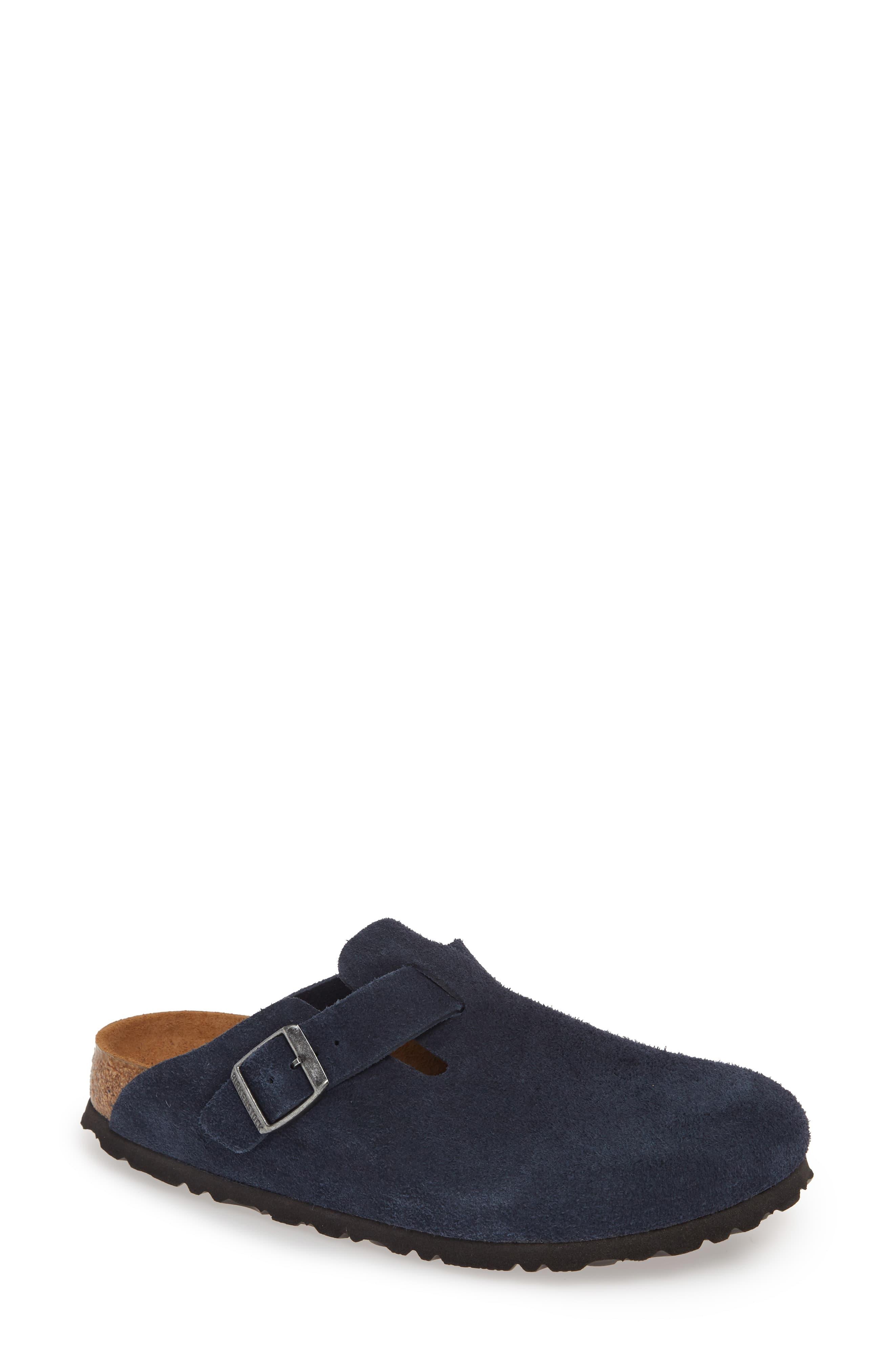 Birkenstock 'boston' Soft Footbed Clog in Night Suede (Blue) - Save 28% - Lyst