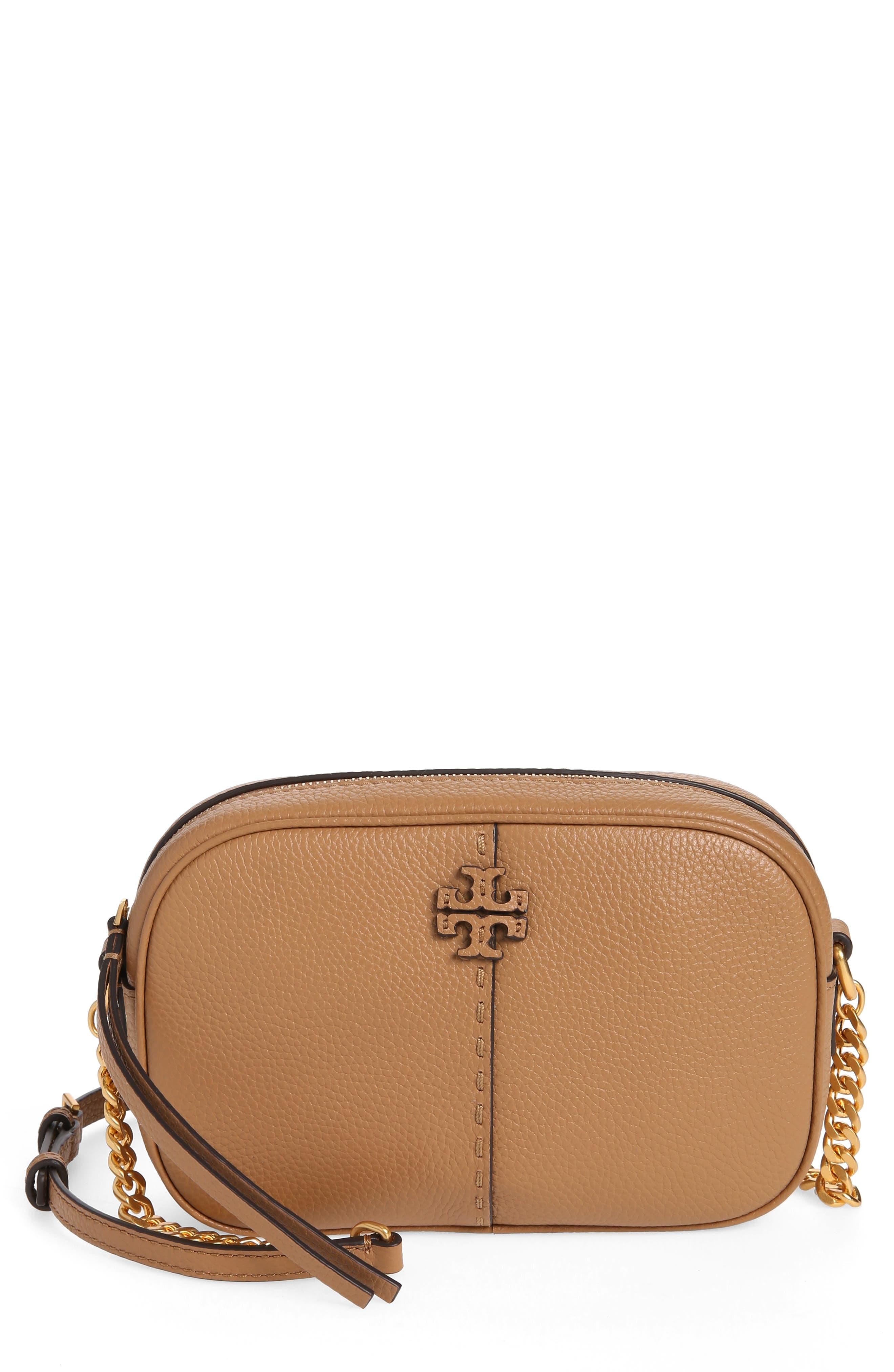 Tory Burch Mcgraw Leather Camera Bag in Brown | Lyst