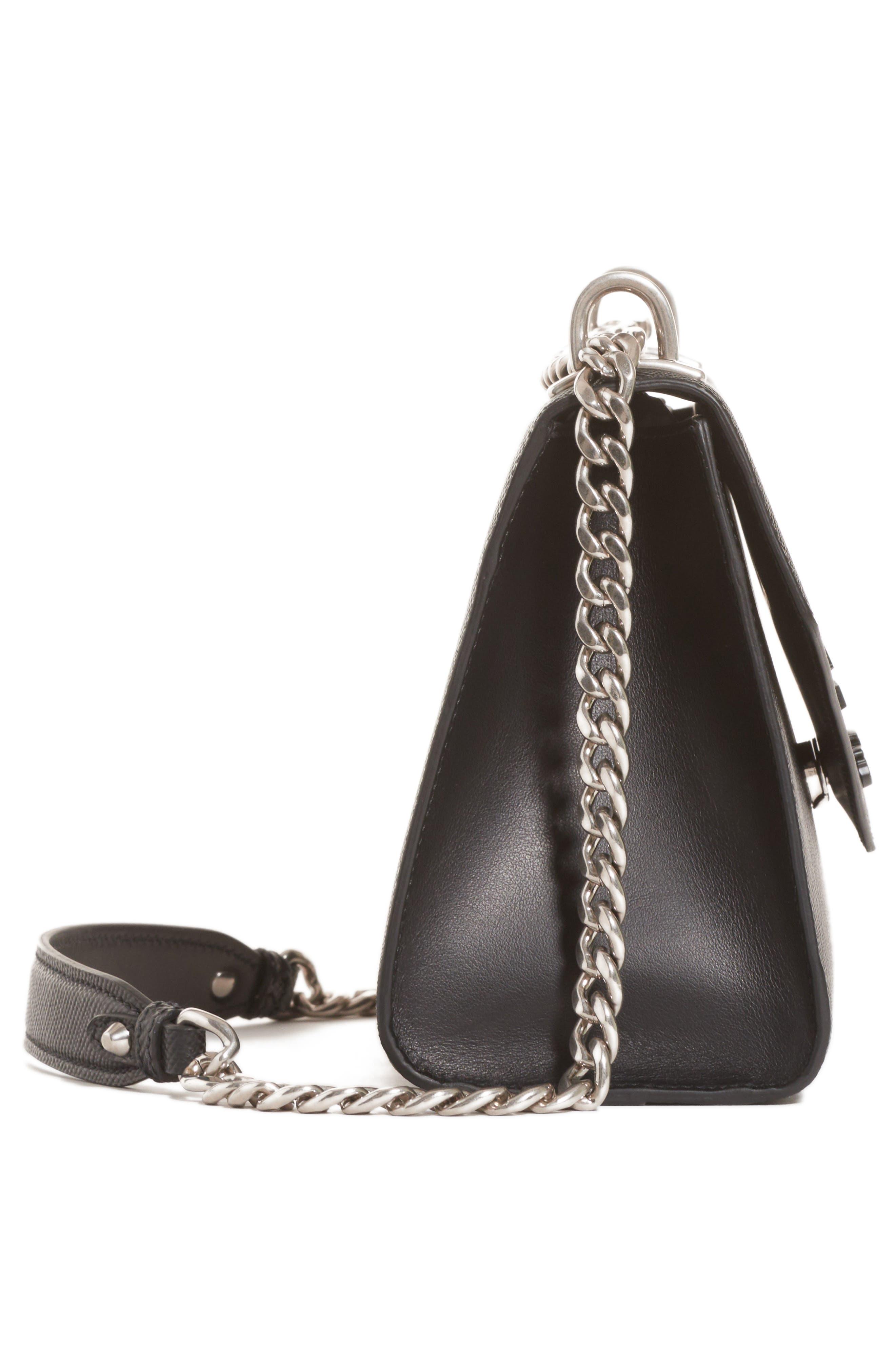 Prada monochrome saffiano cheap leather chain shoulder bag