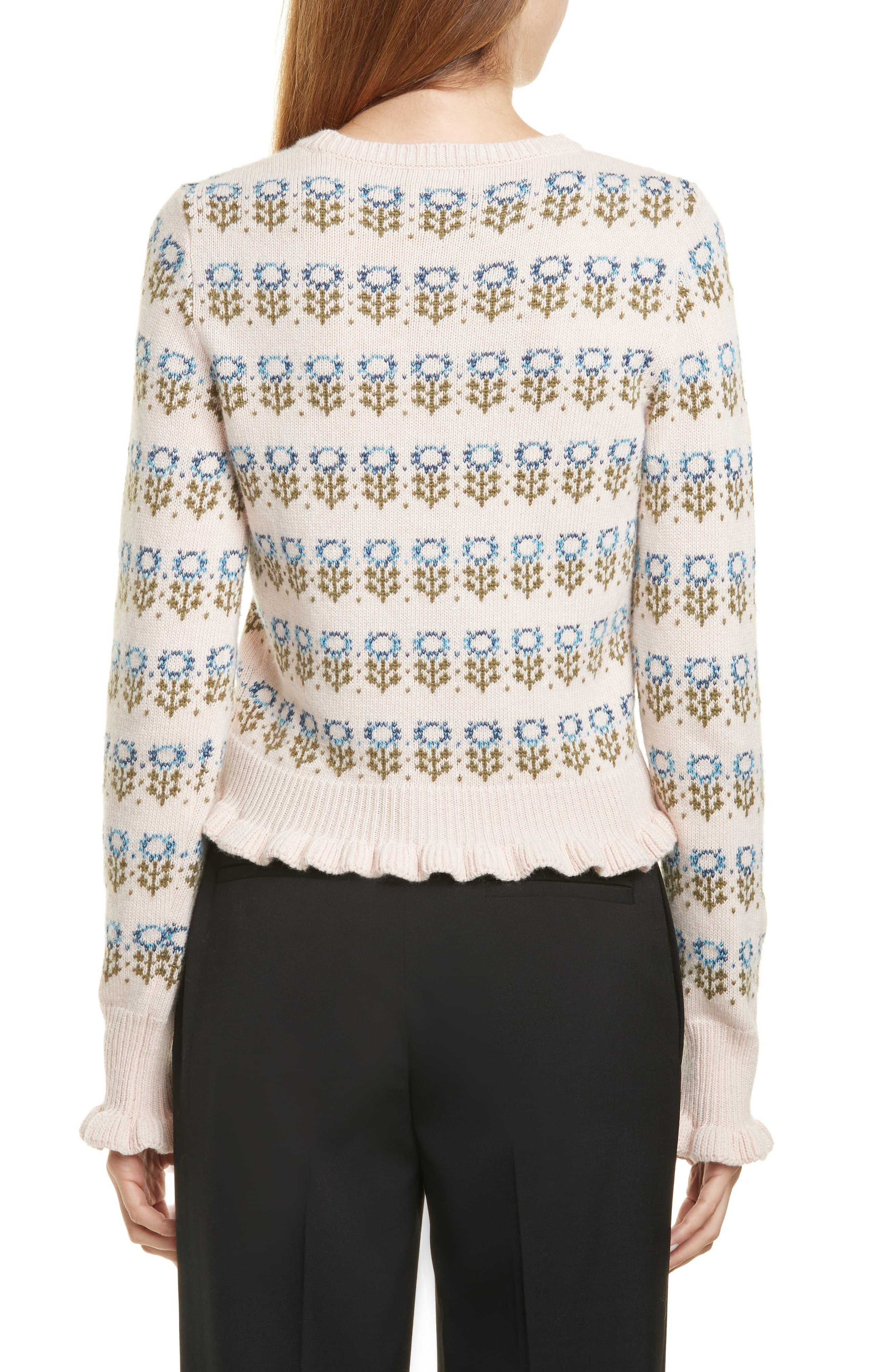 floral jacquard sweater