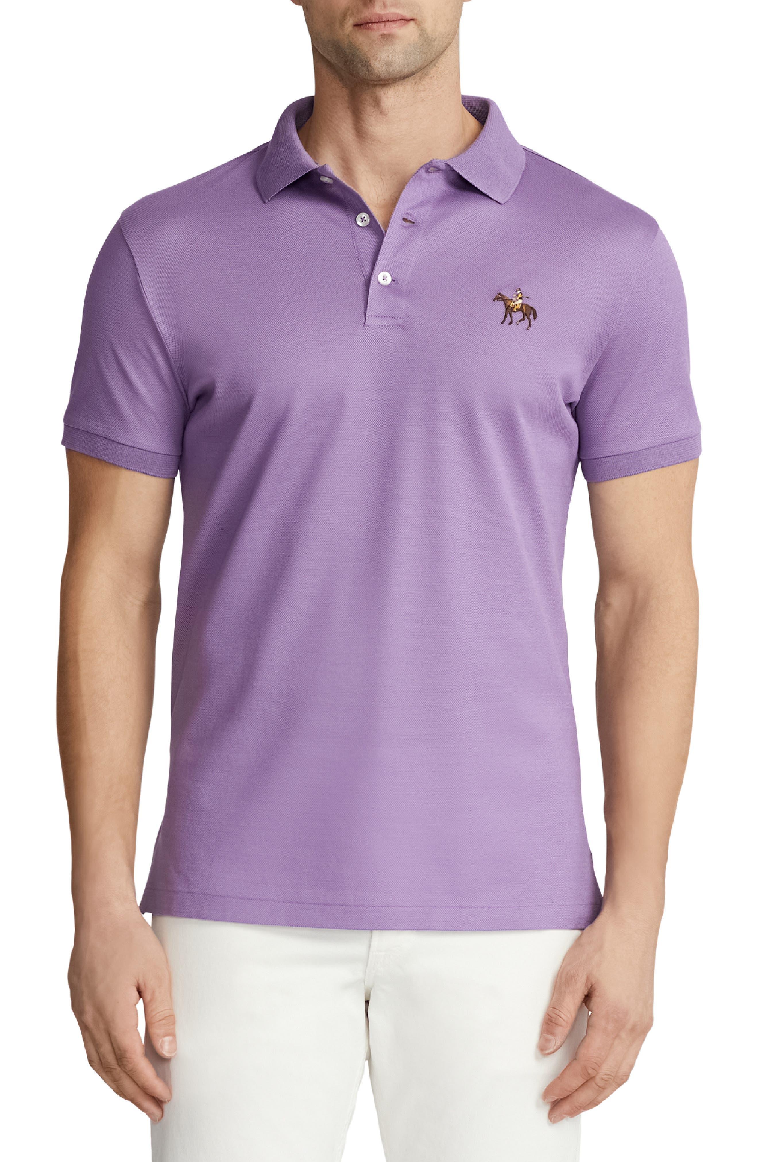Ralph Lauren Purple Label Embroidered Standing Horse Cotton Piqué Polo in  Purple for Men | Lyst