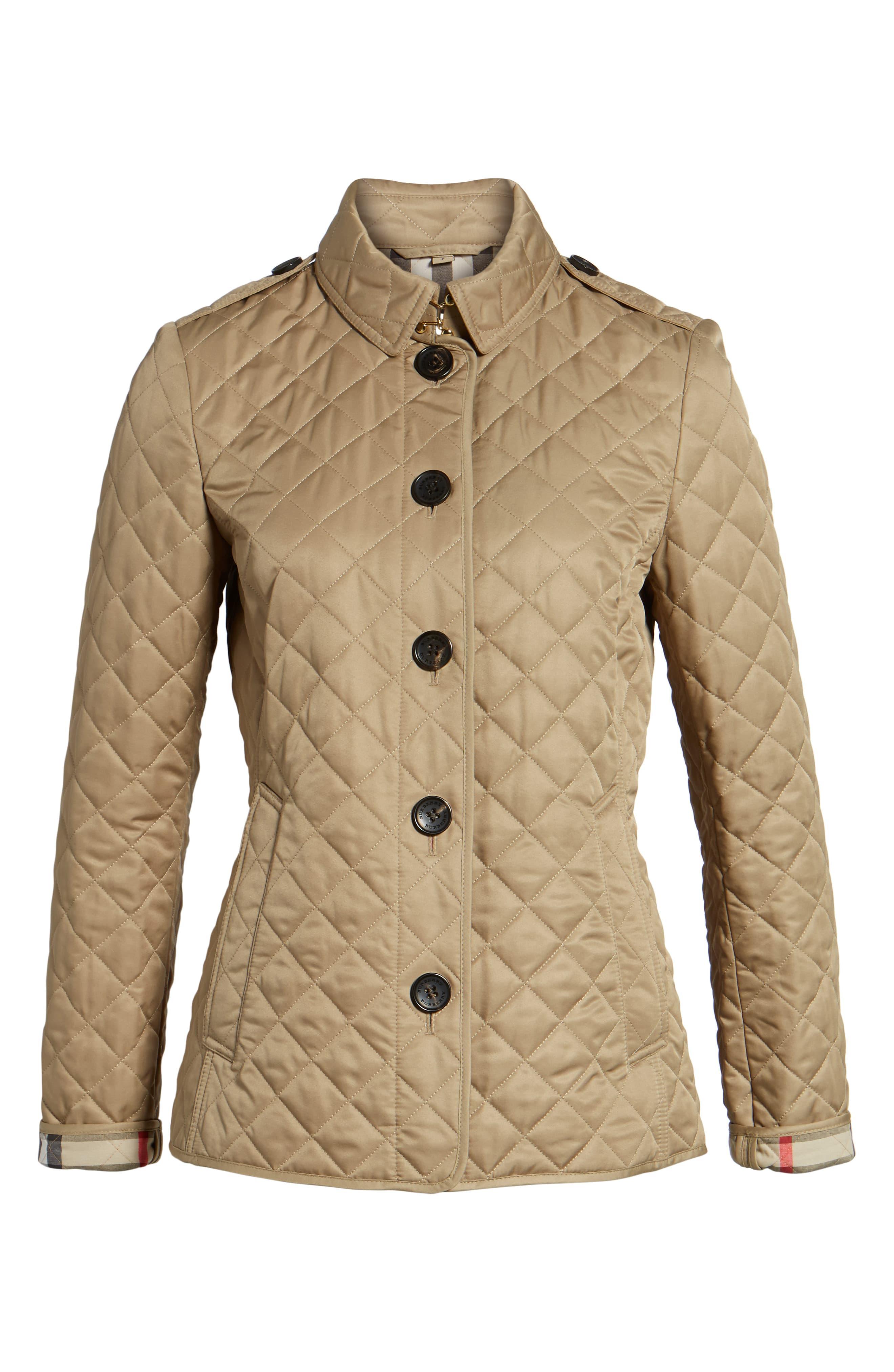 Burberry Ashurst Quilted Jacket in Natural - Lyst
