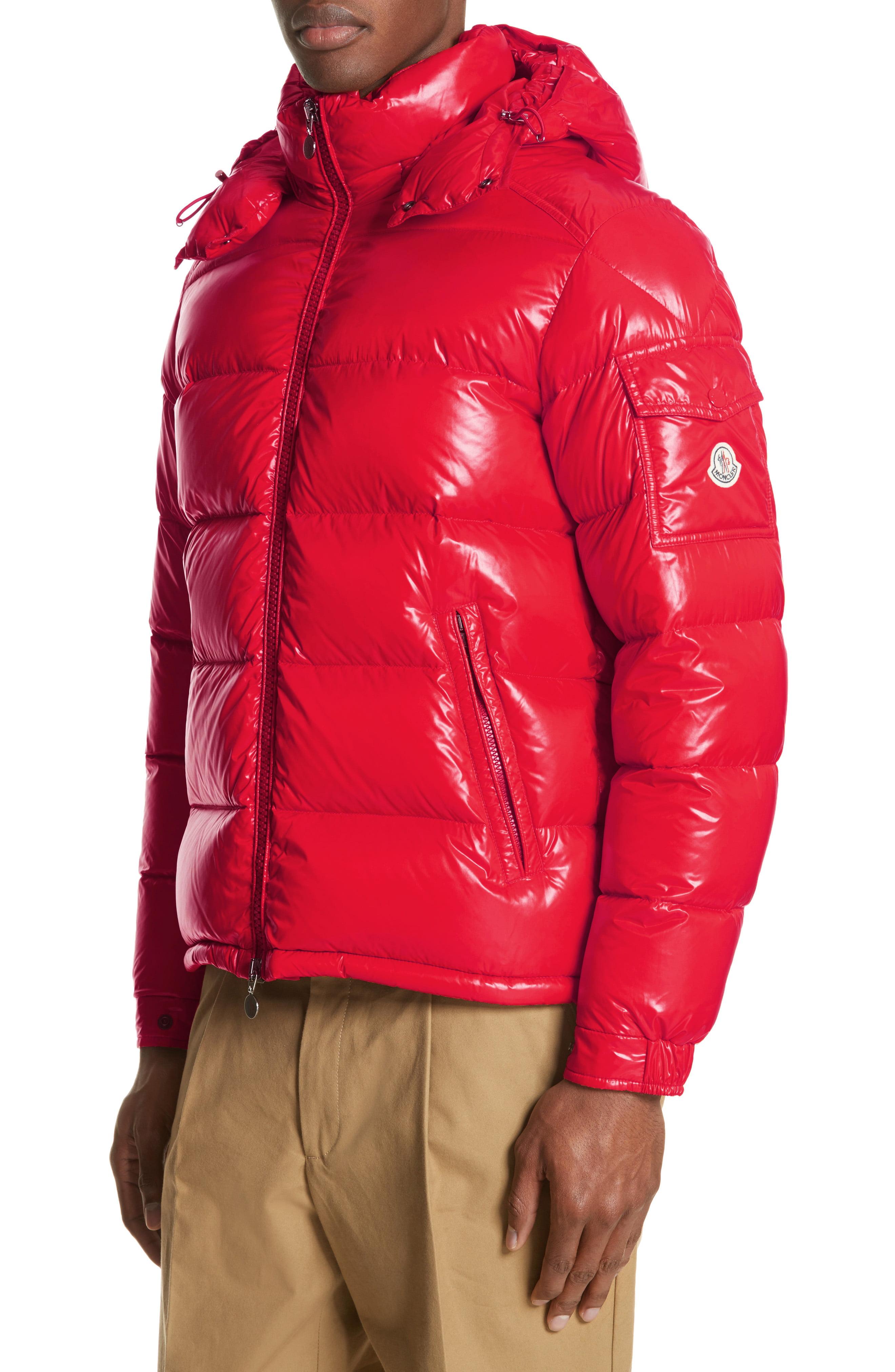Moncler Maya Laque Quilted Down Jacket in Red for Men - Lyst