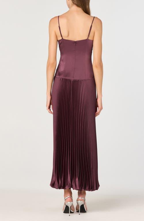 Astr Pleated Drop Waist Dress in Red