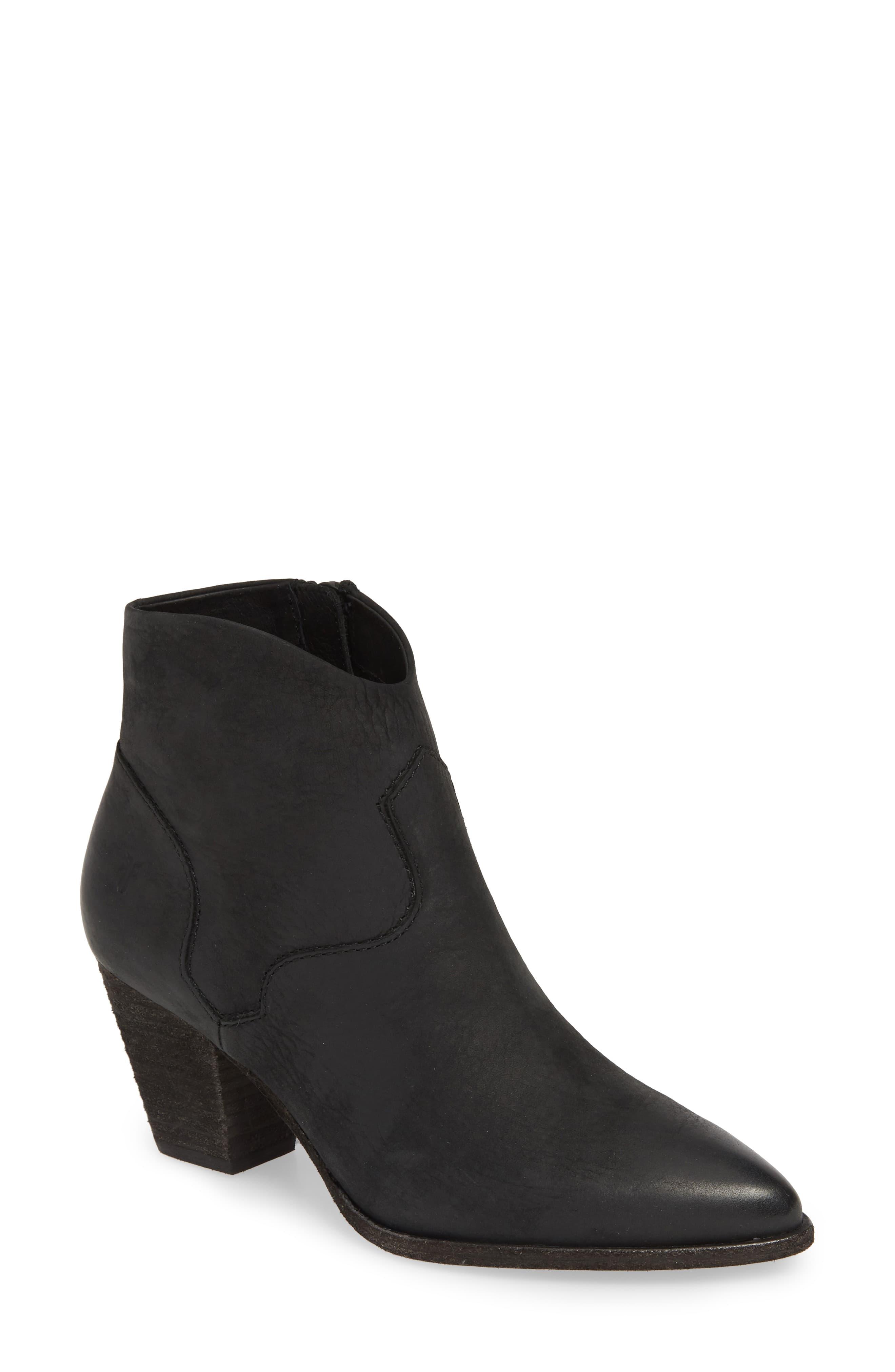 pointed black bootie