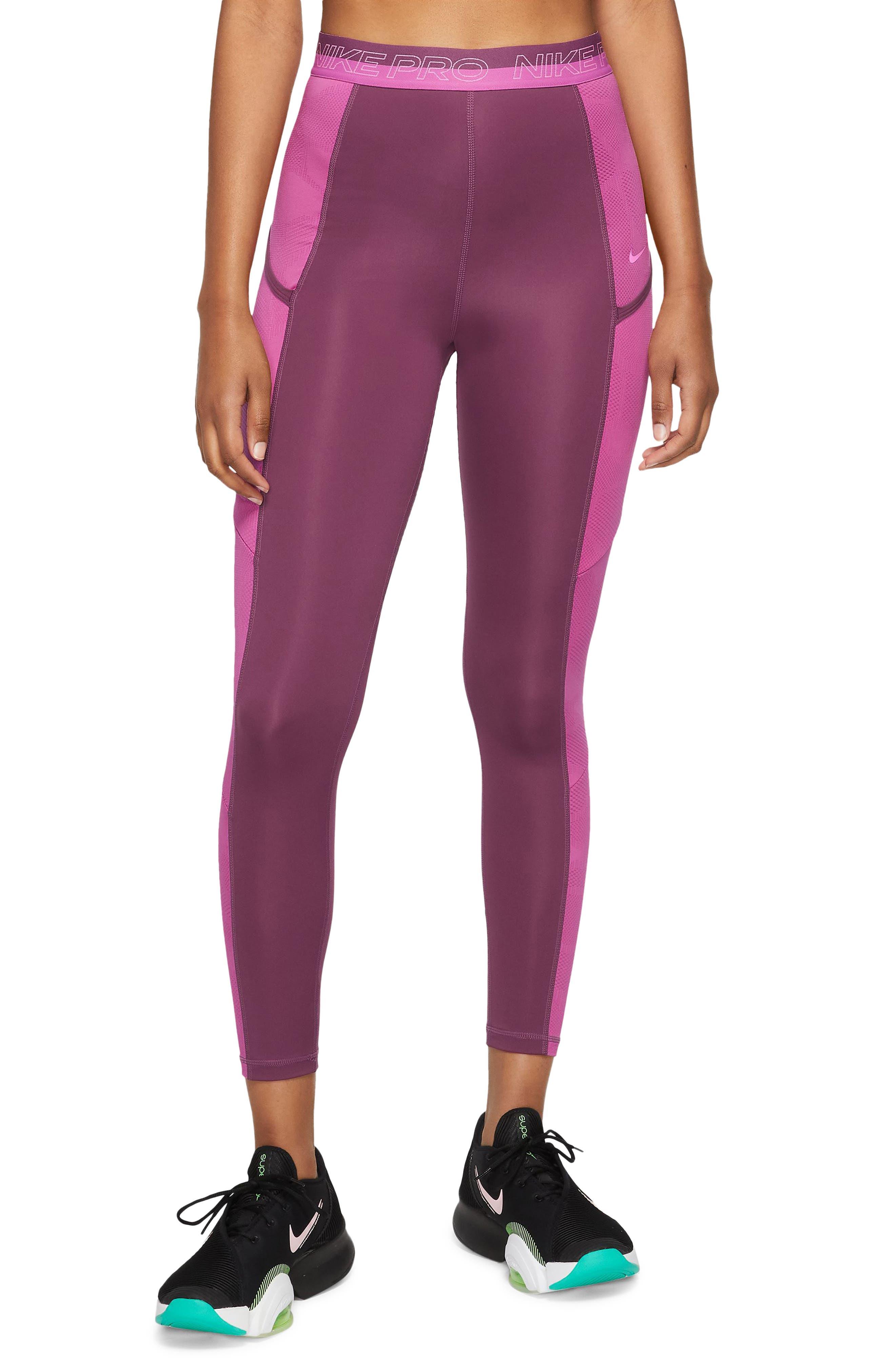 gras spion lavendel Nike Pro High Rise 7/8 leggings in Red | Lyst
