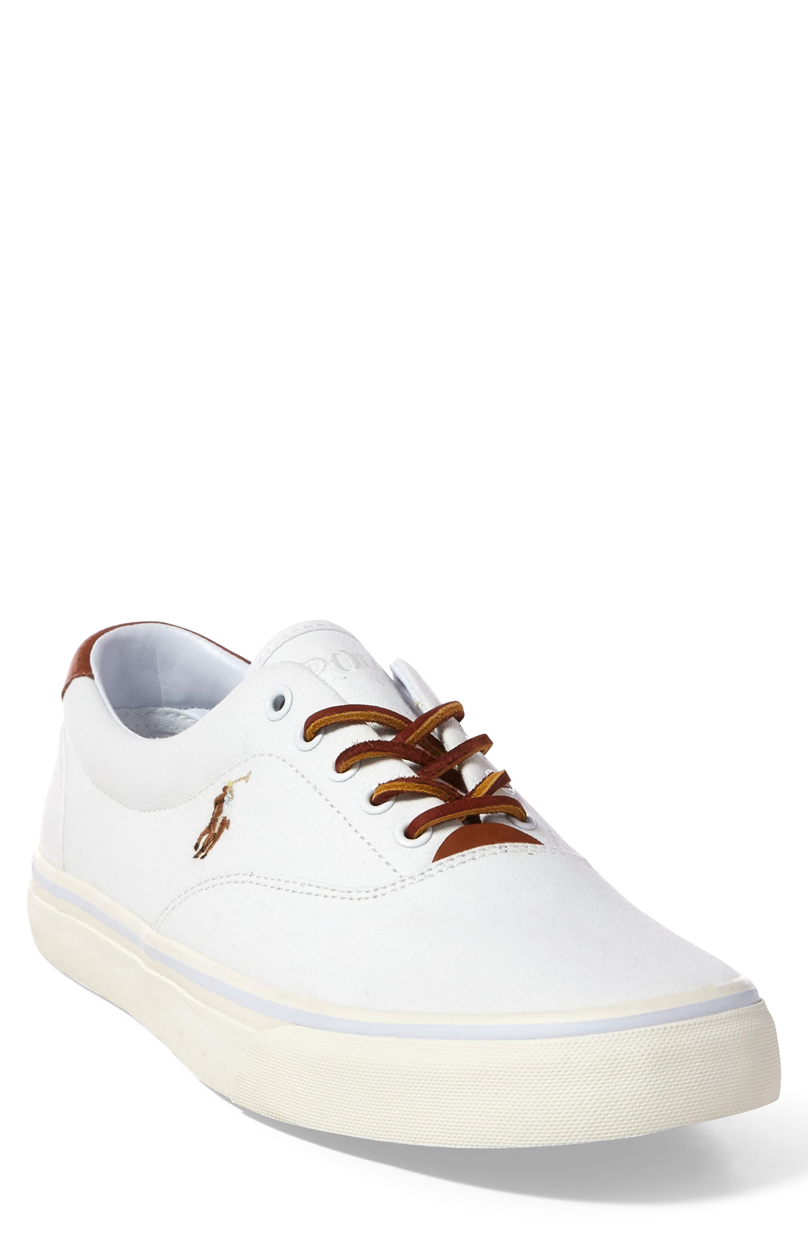 Polo Ralph Lauren Canvas Thorton Sneaker in White for Men - Save 31% - Lyst
