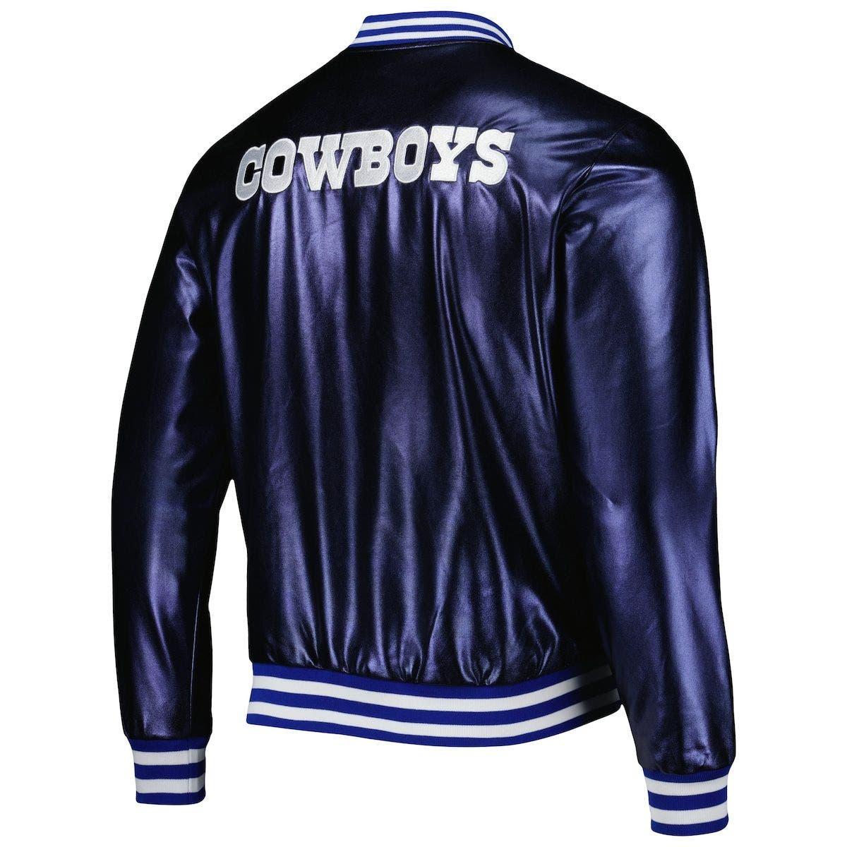 The Wild Collective Dallas Cowboys Metallic Bomber Full-snap