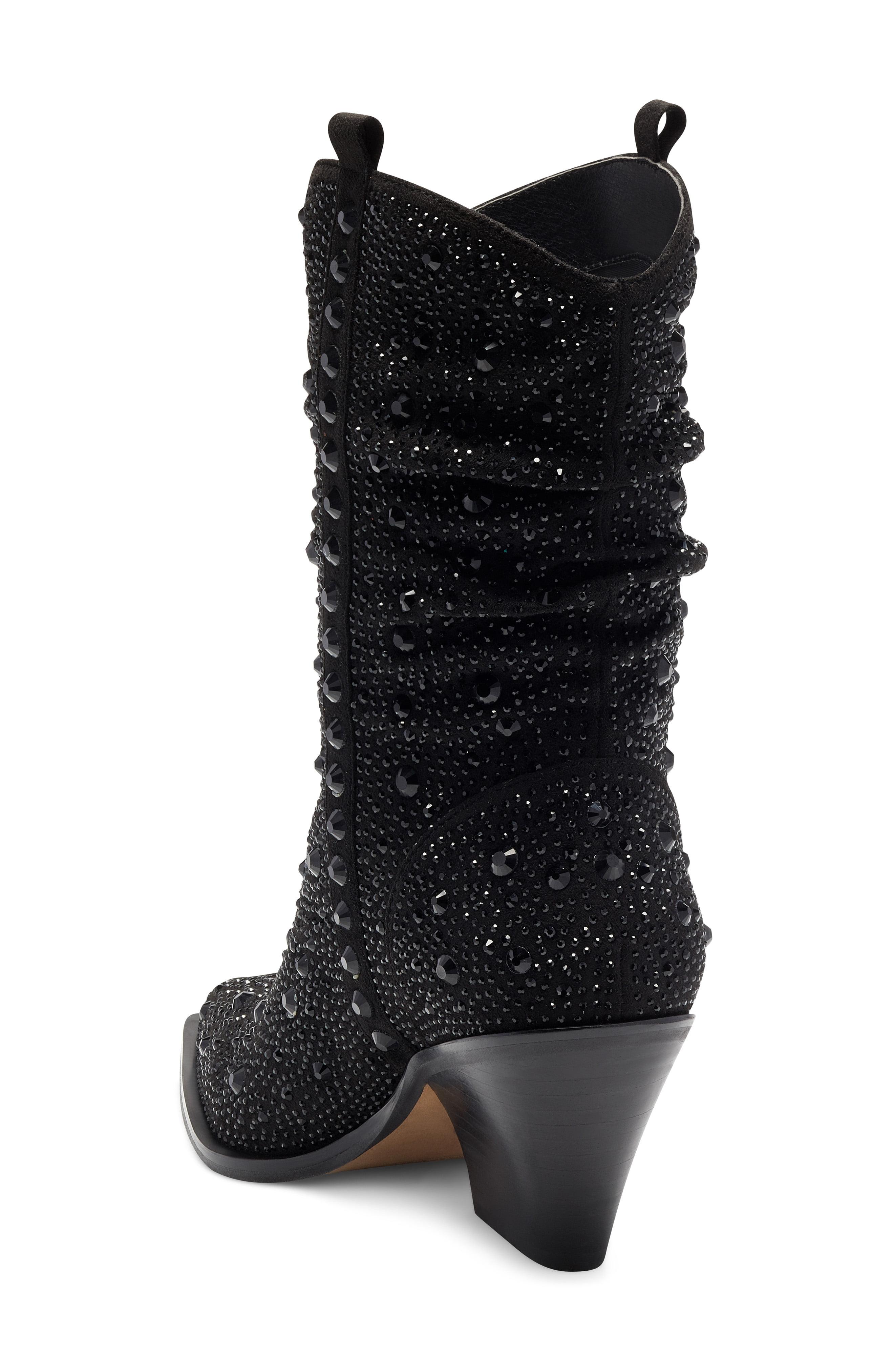Jessica Simpson Zellya Bootie in Black Glitter (Black) - Lyst
