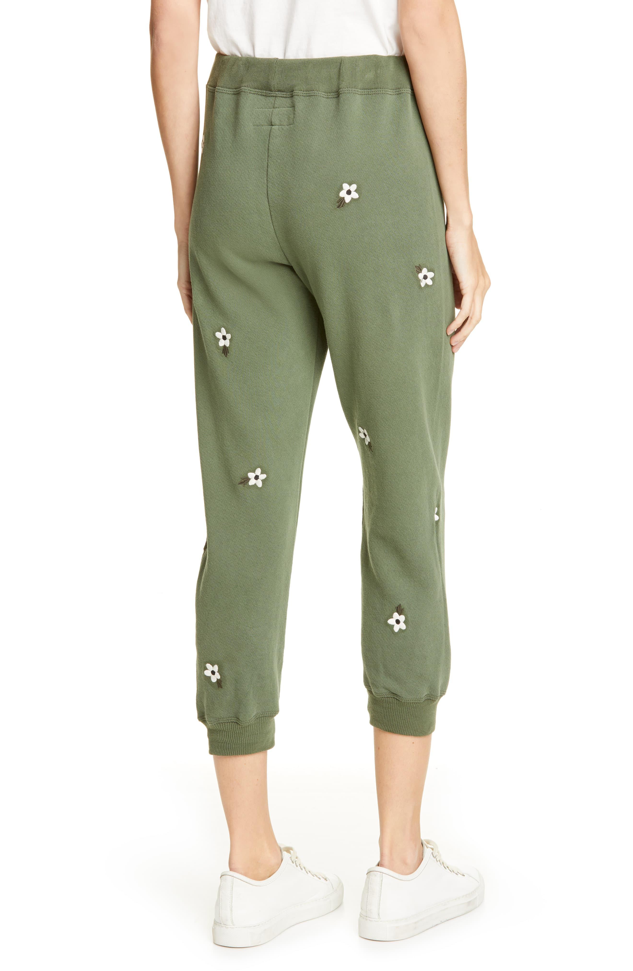 nike embroidered flower sweatpants