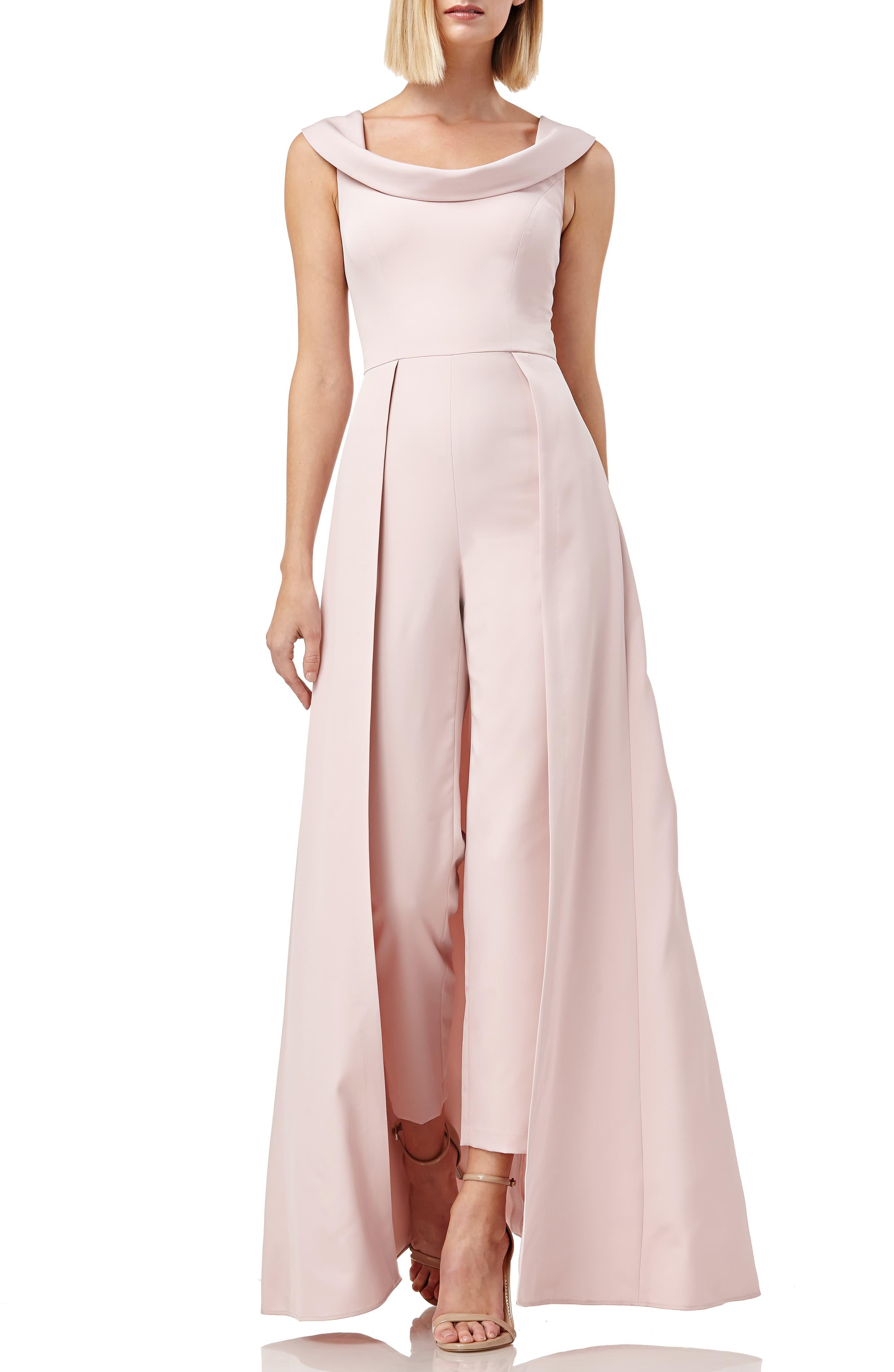 Kay Unger Jumpsuit Gown in Blush (Pink) - Lyst