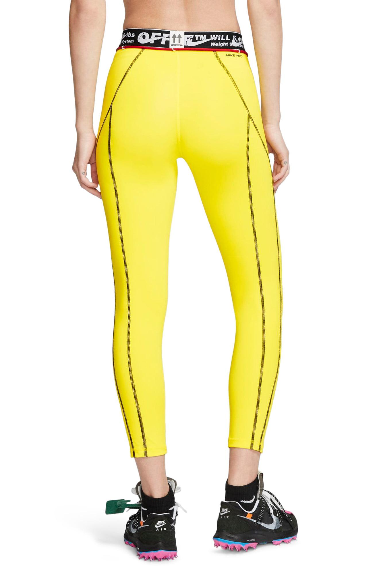 Nike Off-white X Women's Nrg Pro Tights in Yellow | Lyst