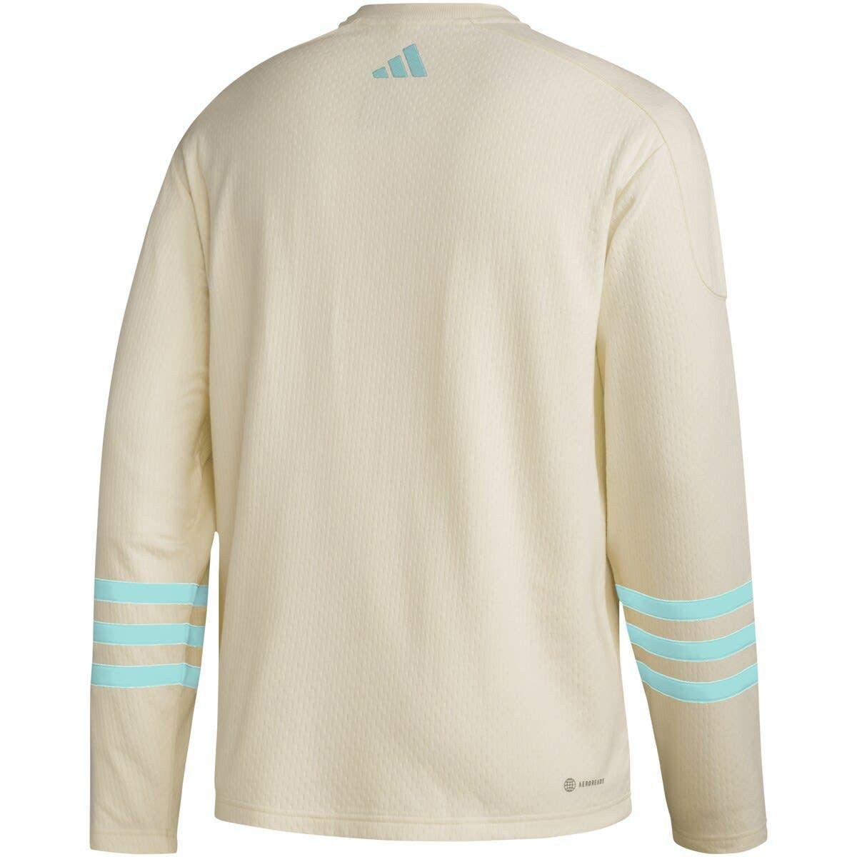 Adidas Men's Gray Seattle Kraken Reverse Retro 2.0 Vintage-Like Pullover  Sweatshirt
