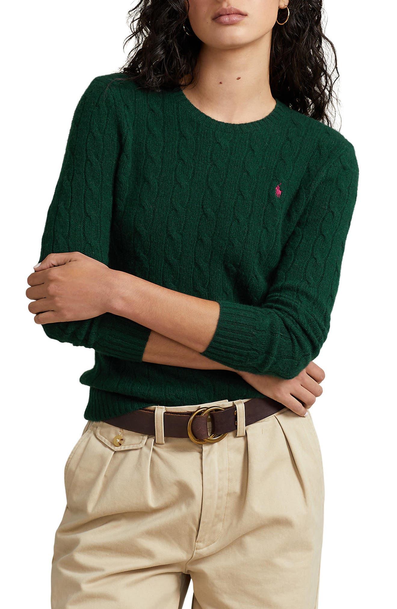 Polo Ralph Lauren Julianna Wool & Cashmere Cable Stitch Sweater in