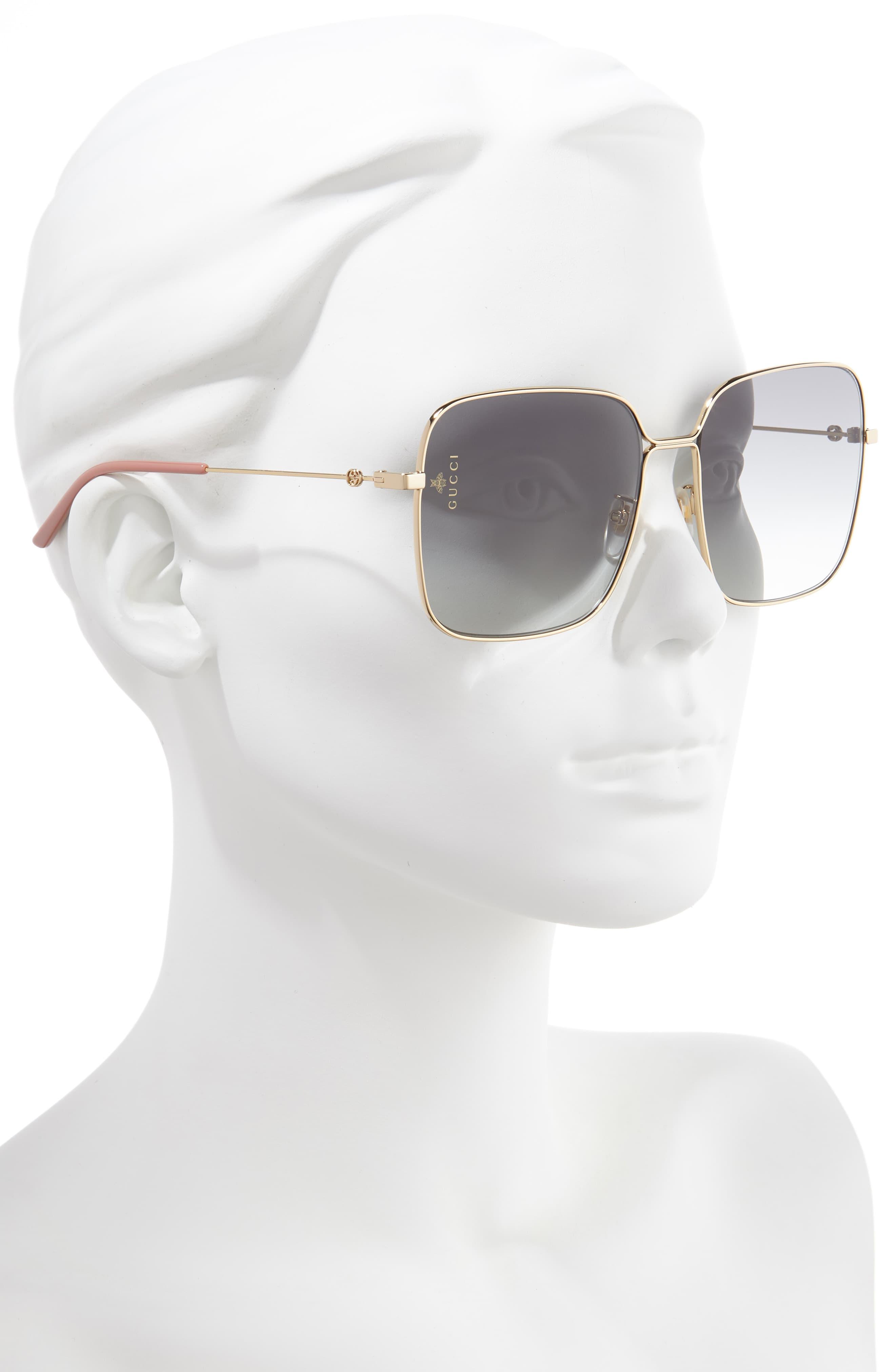 gucci 60mm oversize square sunglasses