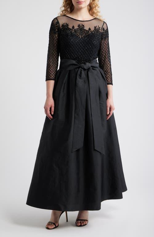 pisarro evening dresses Nights Beaded Gown Dress- Size 8 - Brown - V Neck - Three Quarter Sleeve From Pisarro Nights Petite Shop Pisarro Nights Online |