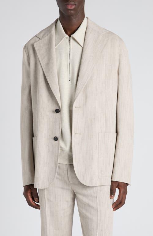 ジャケット BOTTEGA VENETA MELANGE SAND VISCOSE BLEND BLAZER Wool-blend blazer in beige - Bottega Veneta | Mytheresa