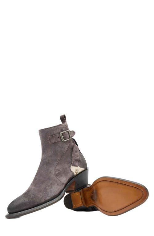 John Varvatos Suede Jodhpur Ankle Boots Men\'s Size 11 Taupe Side Zip Buckle Boot John Varvatos Zip Suede Boots for Men for Sale | Shop New  main image 3