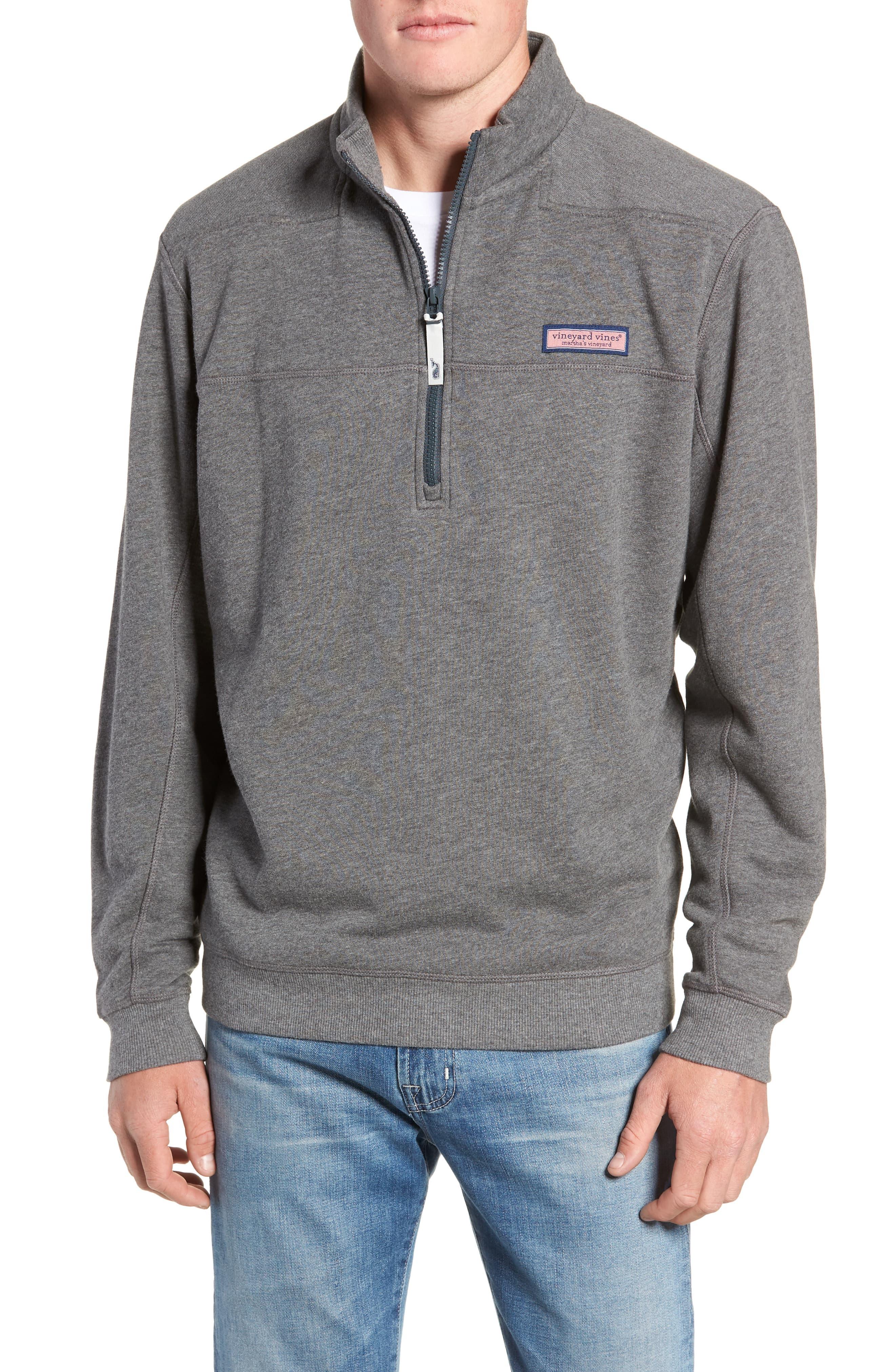 Vineyard Vines Cotton Collegiate Half Zip Pullover in Charcoal (Gray) for Men Lyst