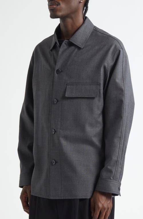 Lemaire Light Tailored Wool Overshirt in Gray for Men | Lyst