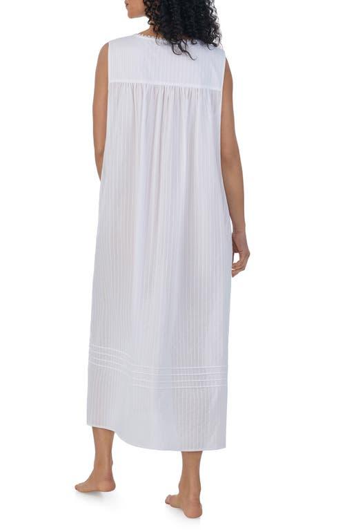 Eileen West Stripe Cotton Ballet Nightgown in Purple Lyst