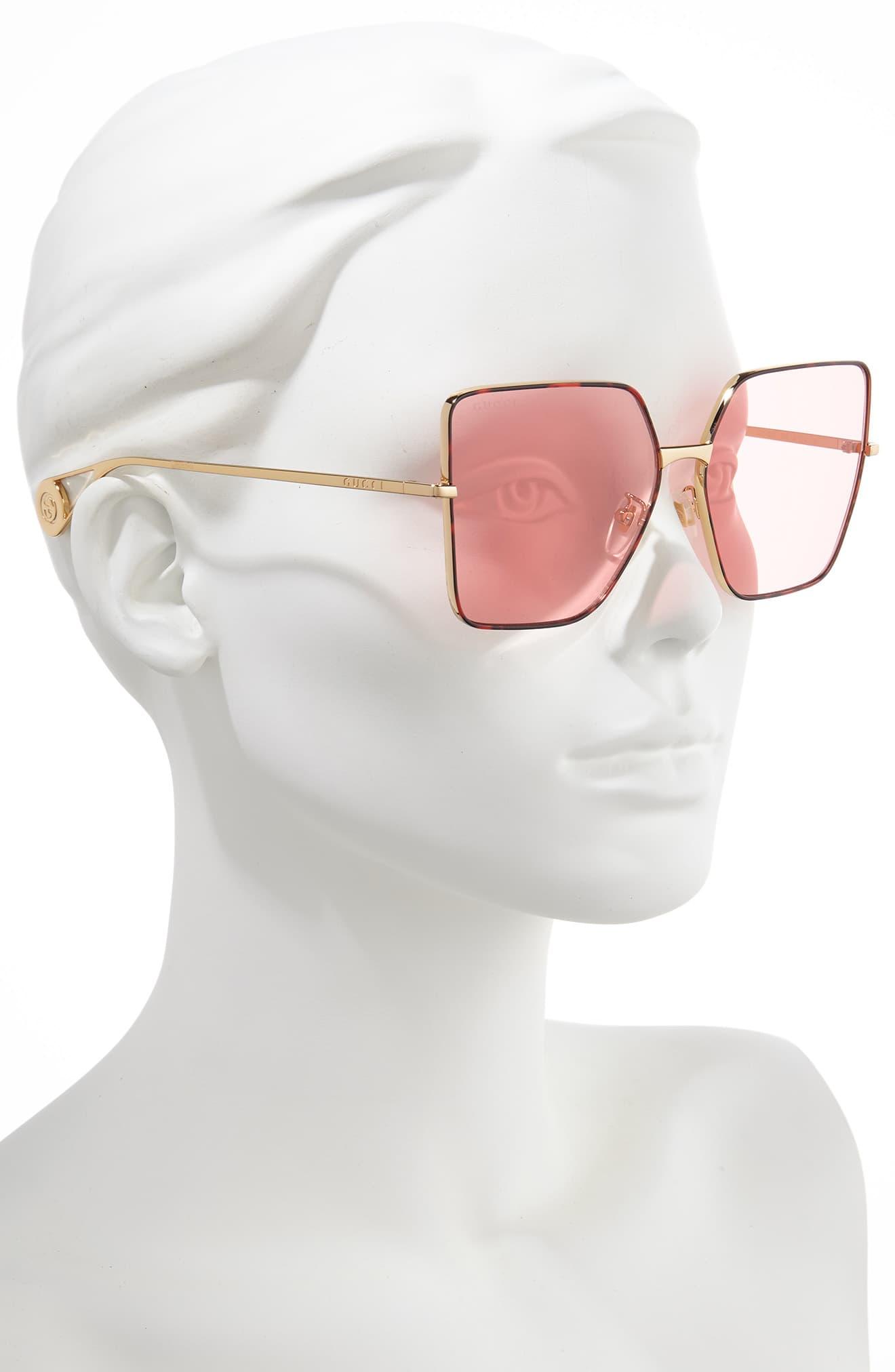 gucci 61mm square sunglasses