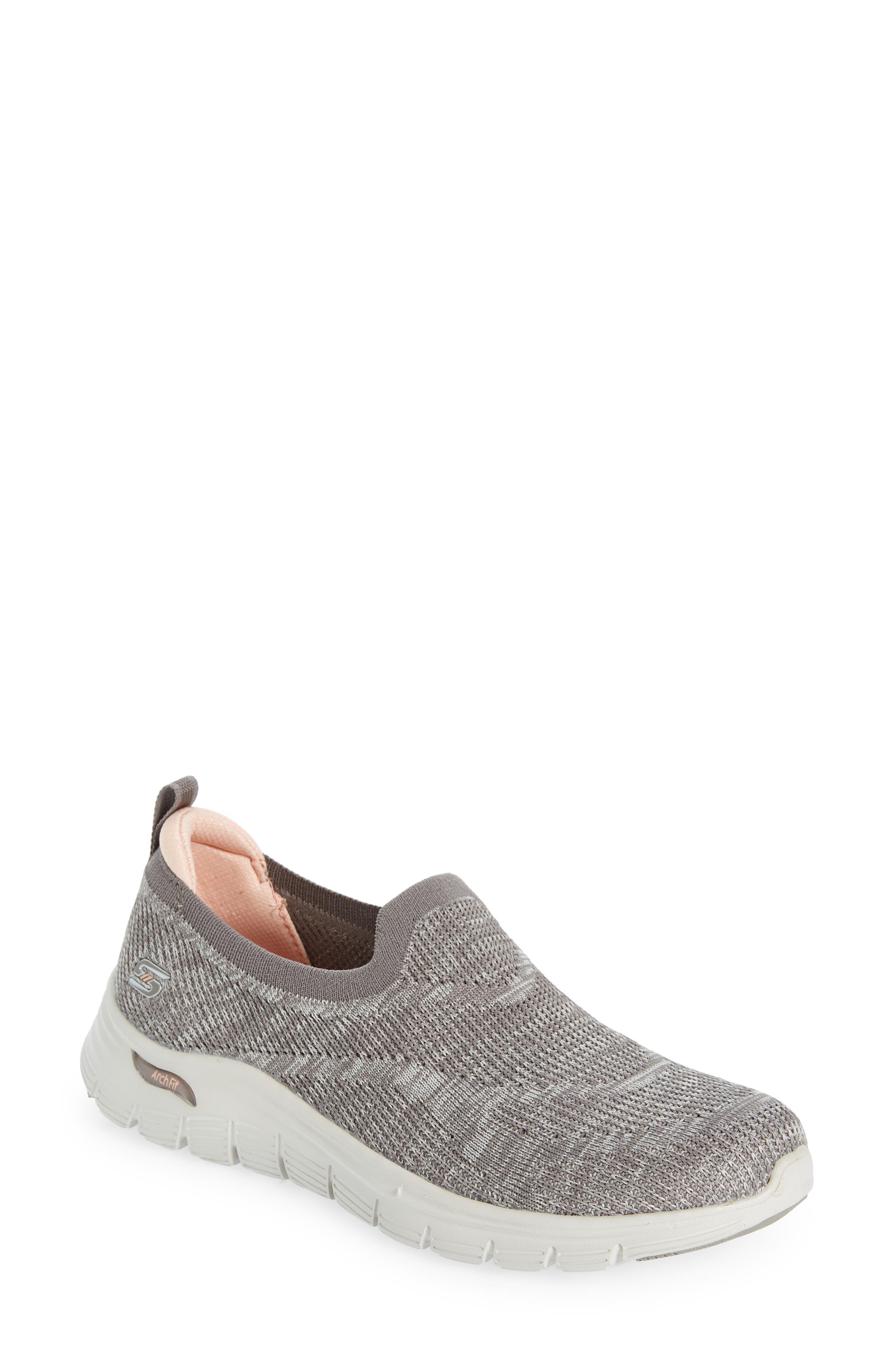 Skechers Arch Fit® Vista Inspiration Knit Slipon Sneaker in Gray Lyst