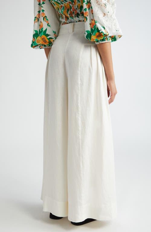 パンツ・ボトムスその他 FARM RIO White Linen Pant Off-White Euroflax™ Premium Linen High Waisted Pants – FARM Rio
