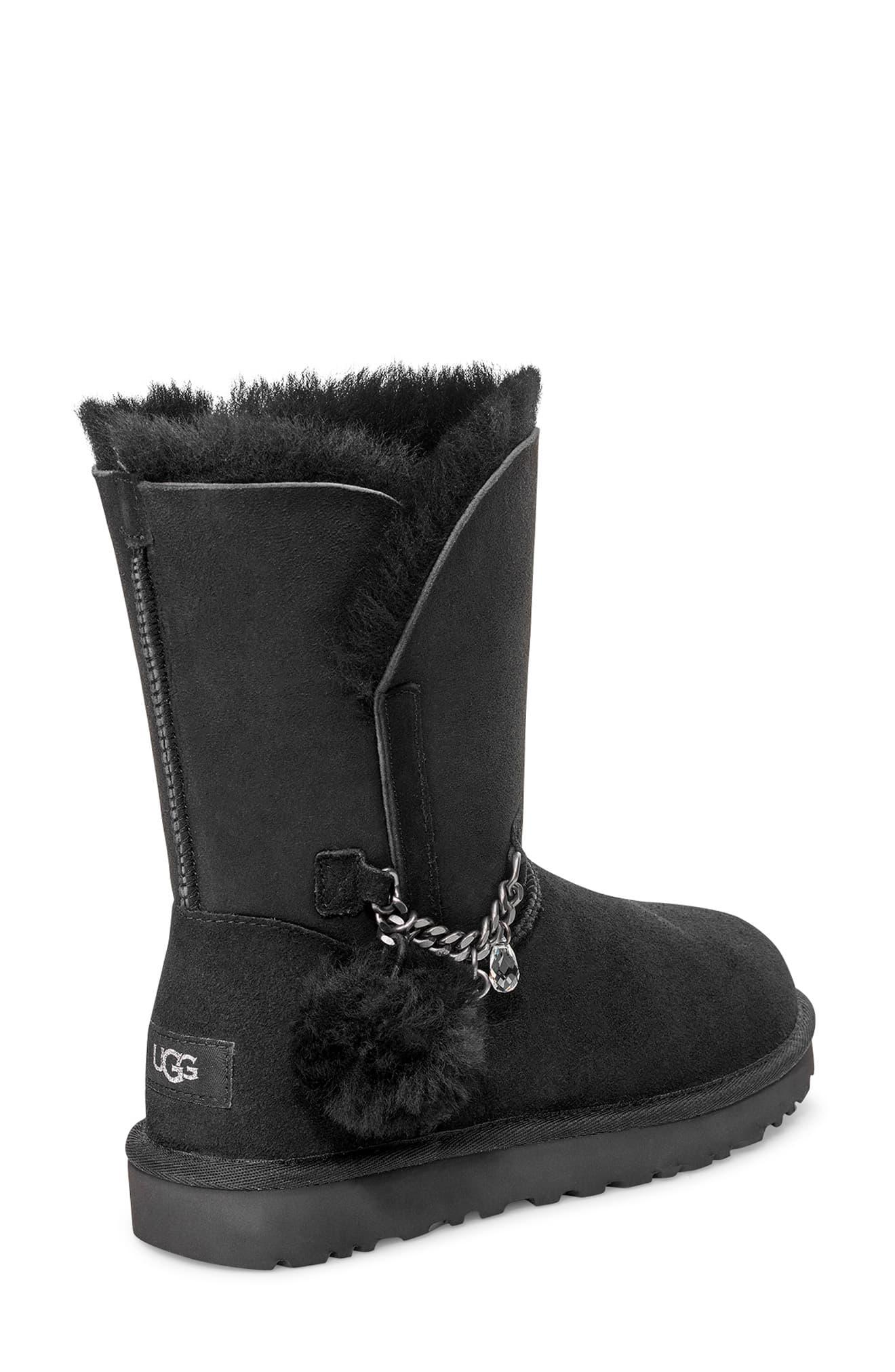 black ugg boots with charms