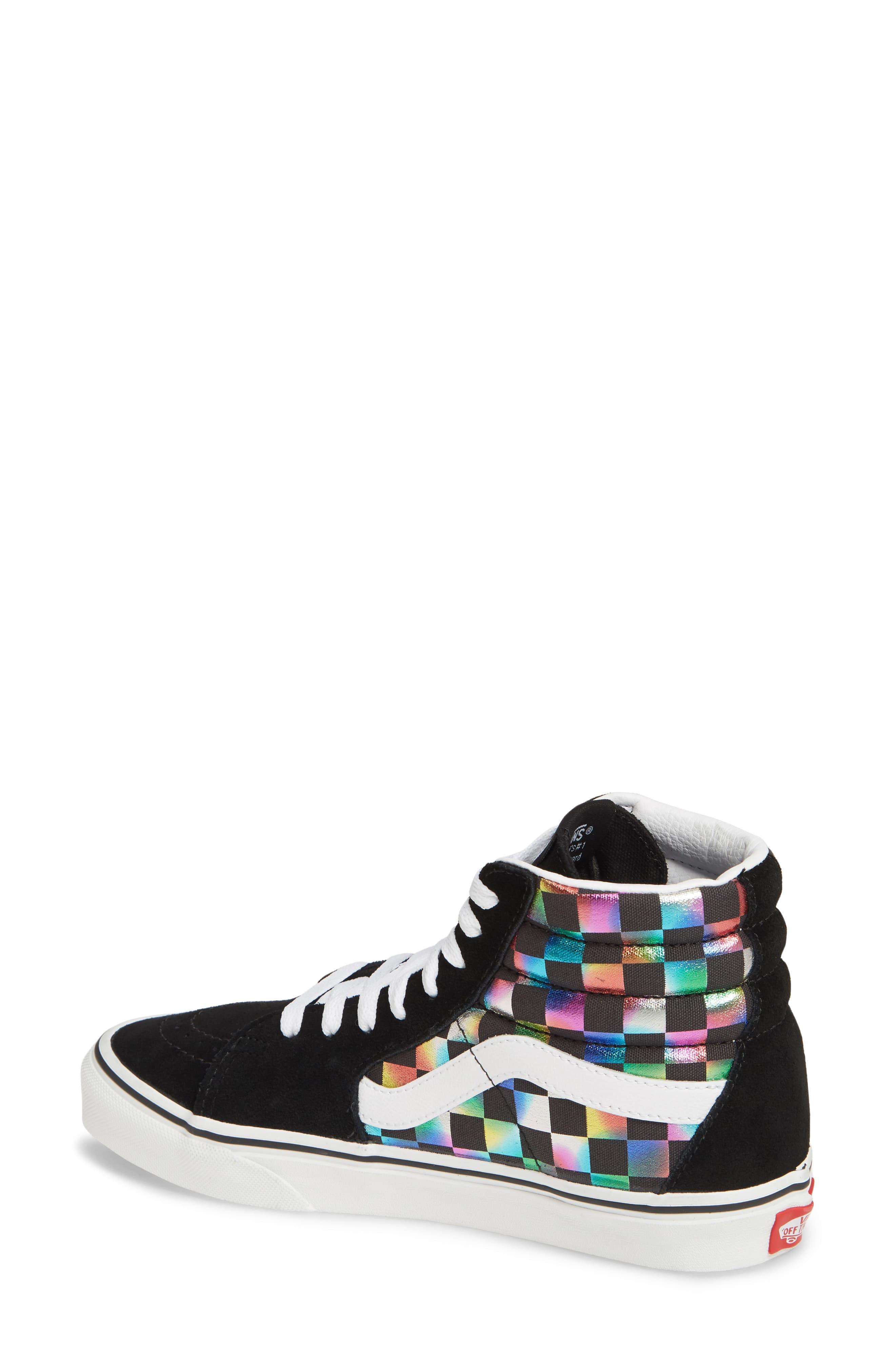 iridescent vans high tops