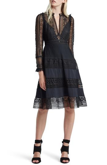 orabelle flared lace dress