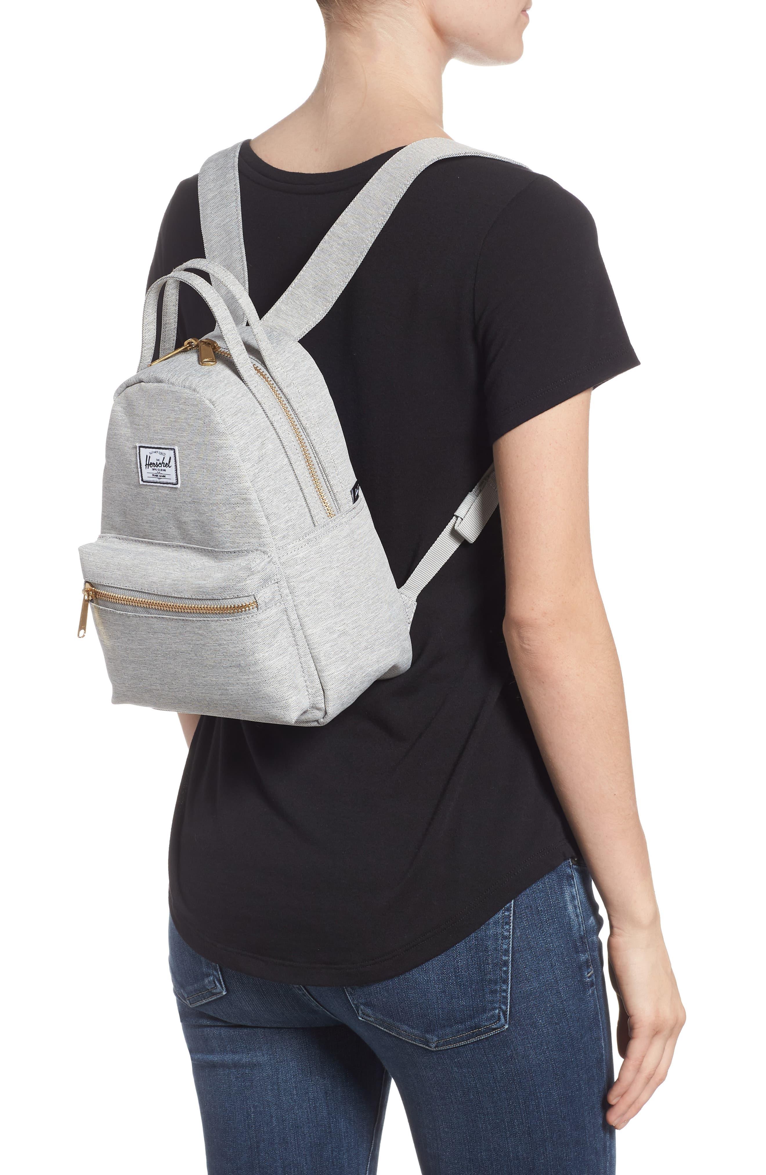 Herschel Supply Co. Mini Nova Backpack in Light Grey Crosshatch (Gray