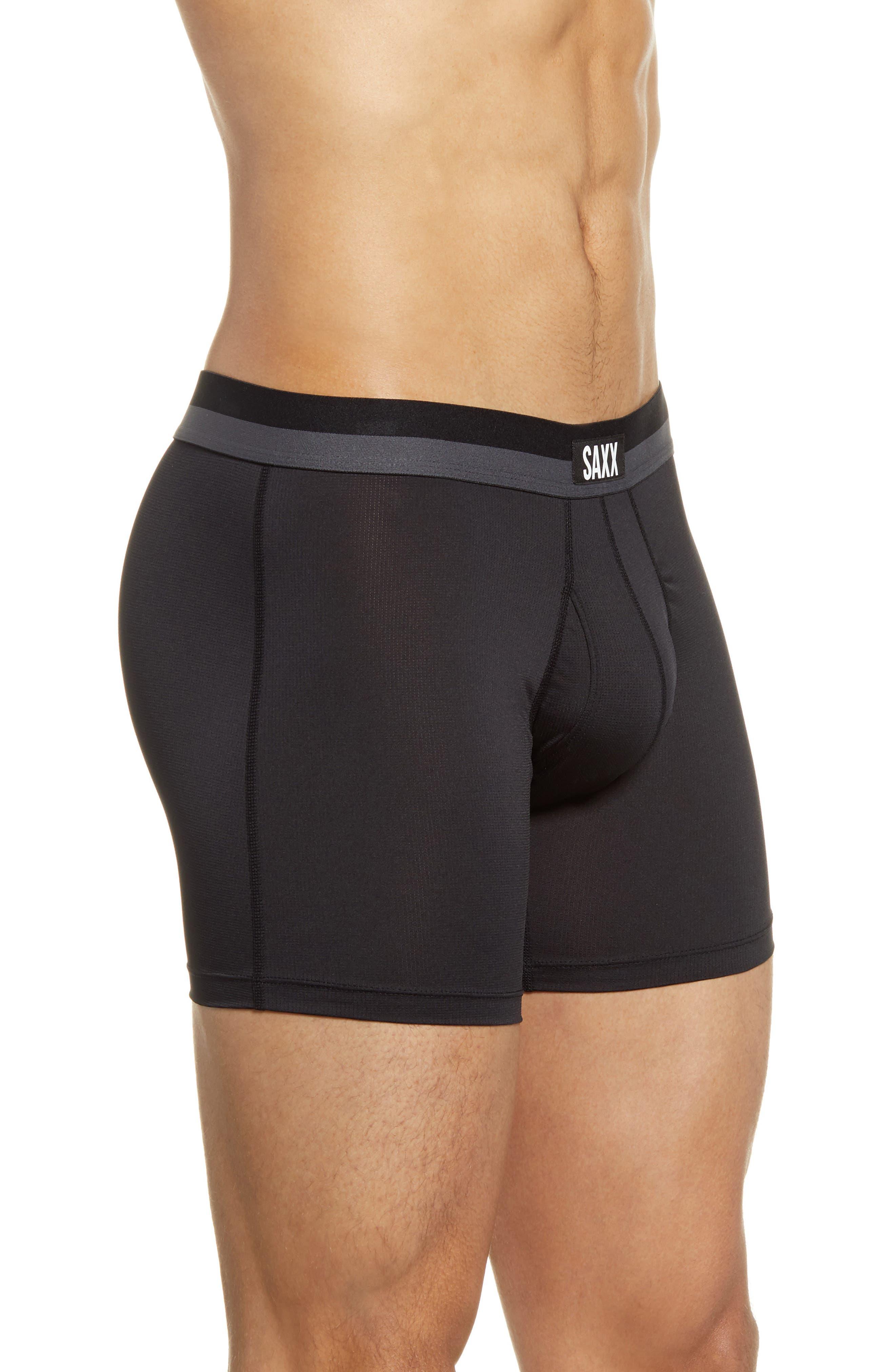 Saxx Underwear Co. Sport Mesh Performance Boxer Briefs in Blue for
