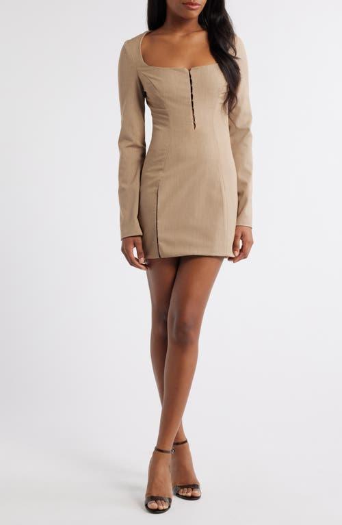 mistress rocks brown dress Mistress Rocks Brown Ruched Asymmetric Midi Dress UK S main image 0