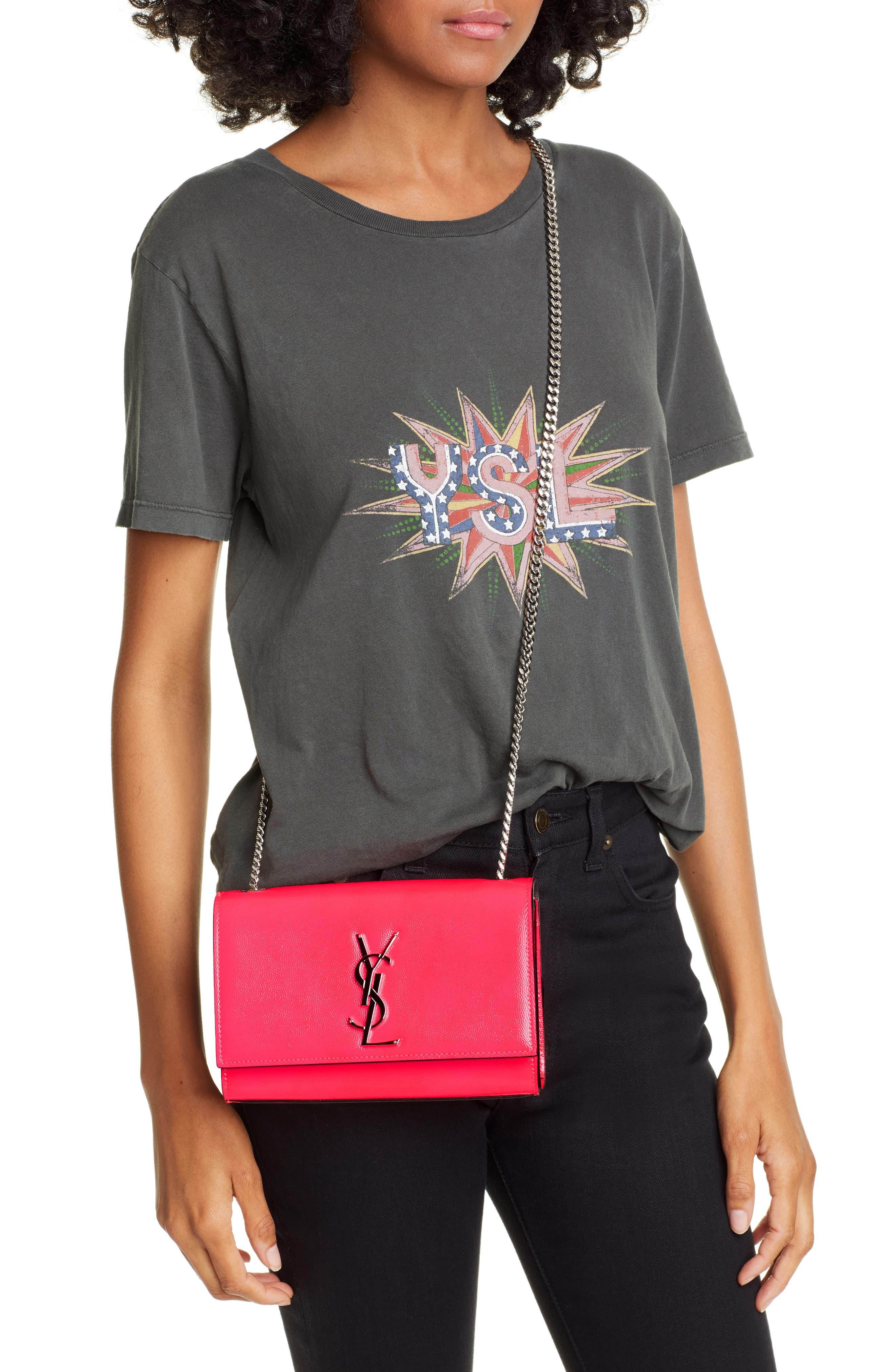 neon pink ysl bag