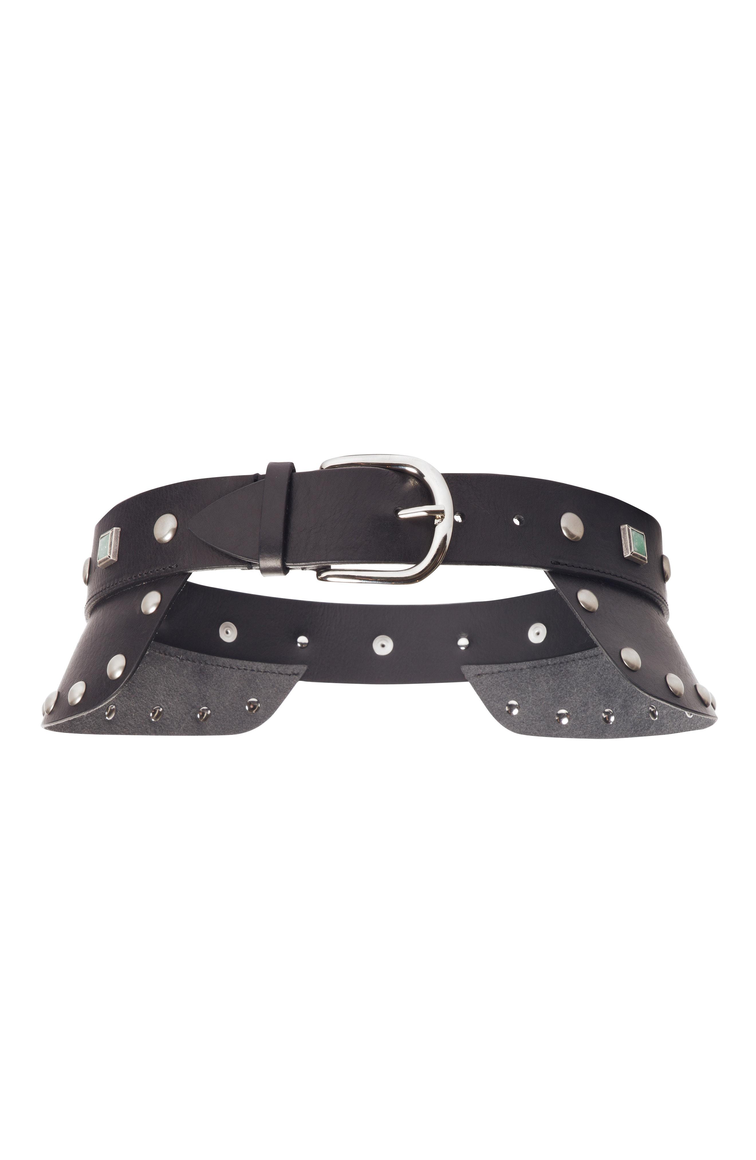 Isabel Marant Tricy Studded Leather Belt Lyst