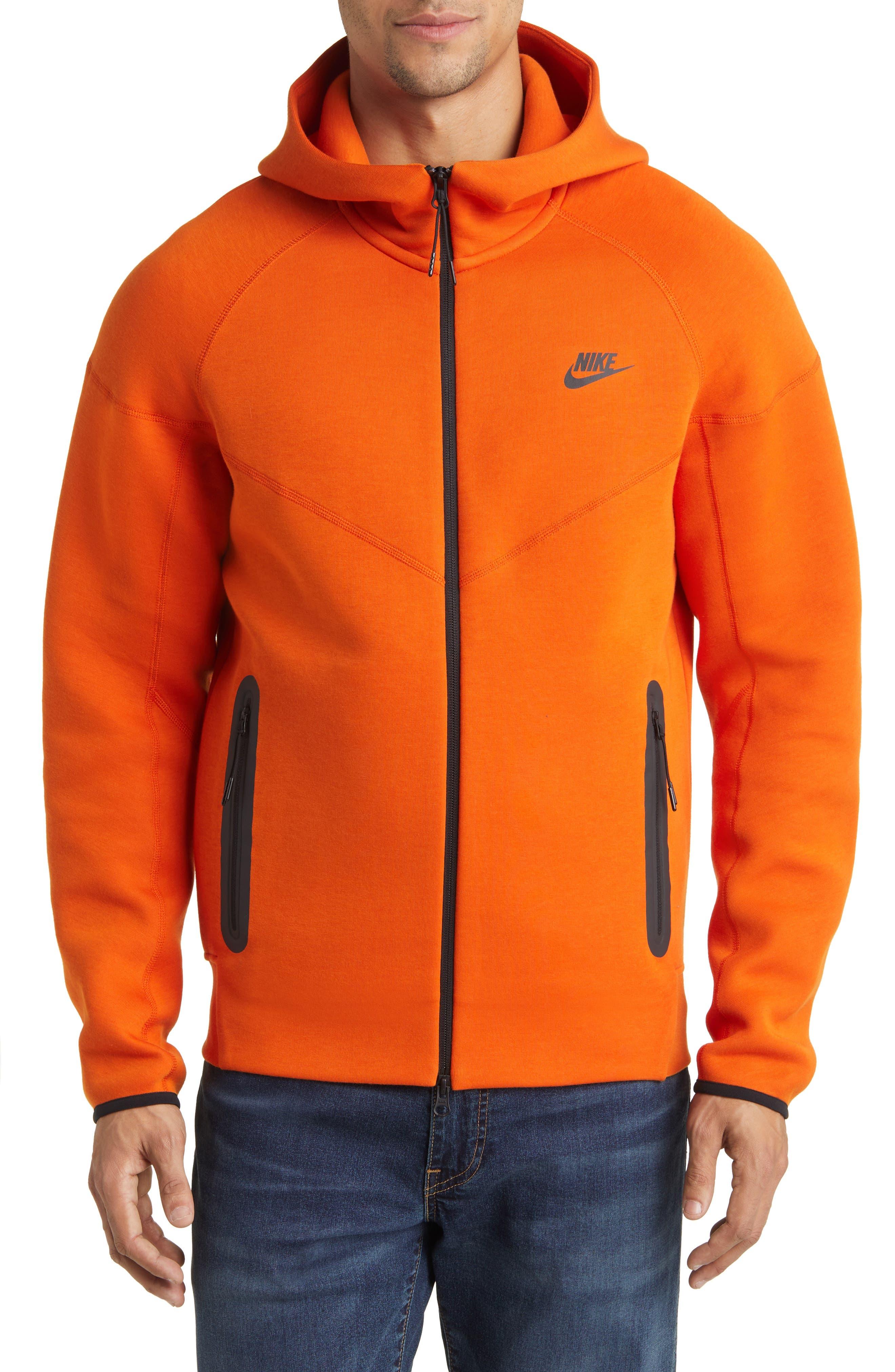 Nike Tech Fleece Windrunner Zip Hoodie in Orange for Men | Lyst