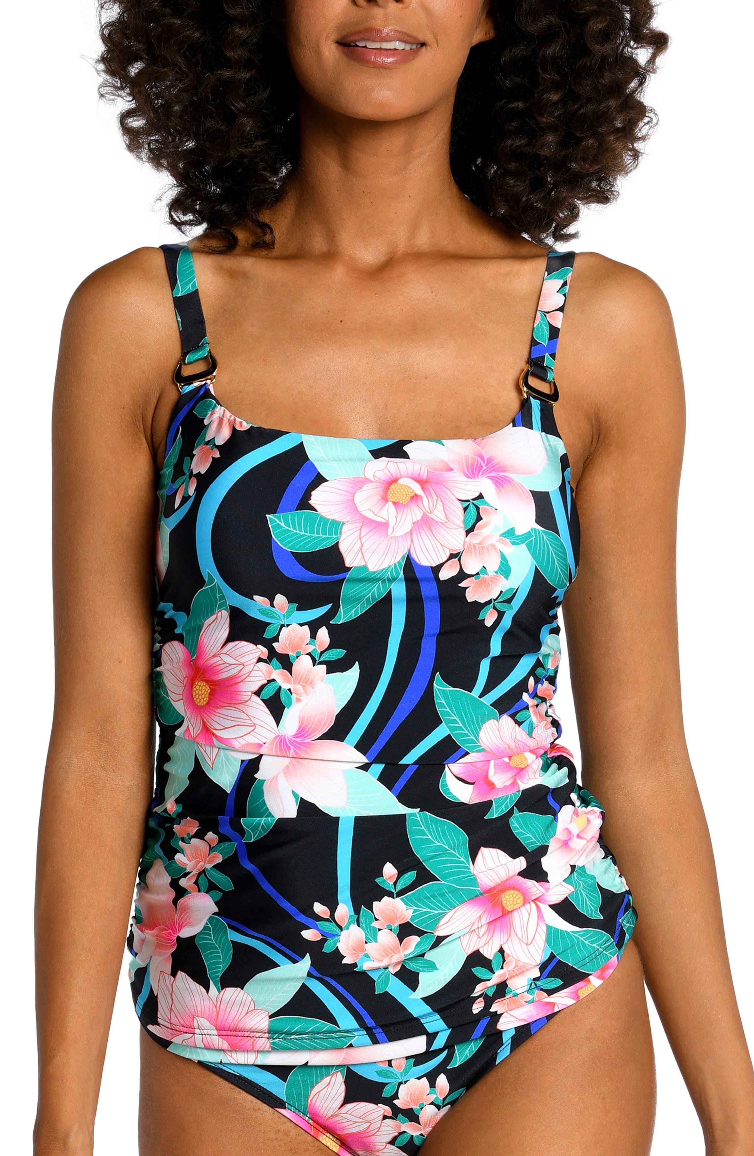 La Blanca Nightfall Underwire Tankini Swim Top in Black Lyst