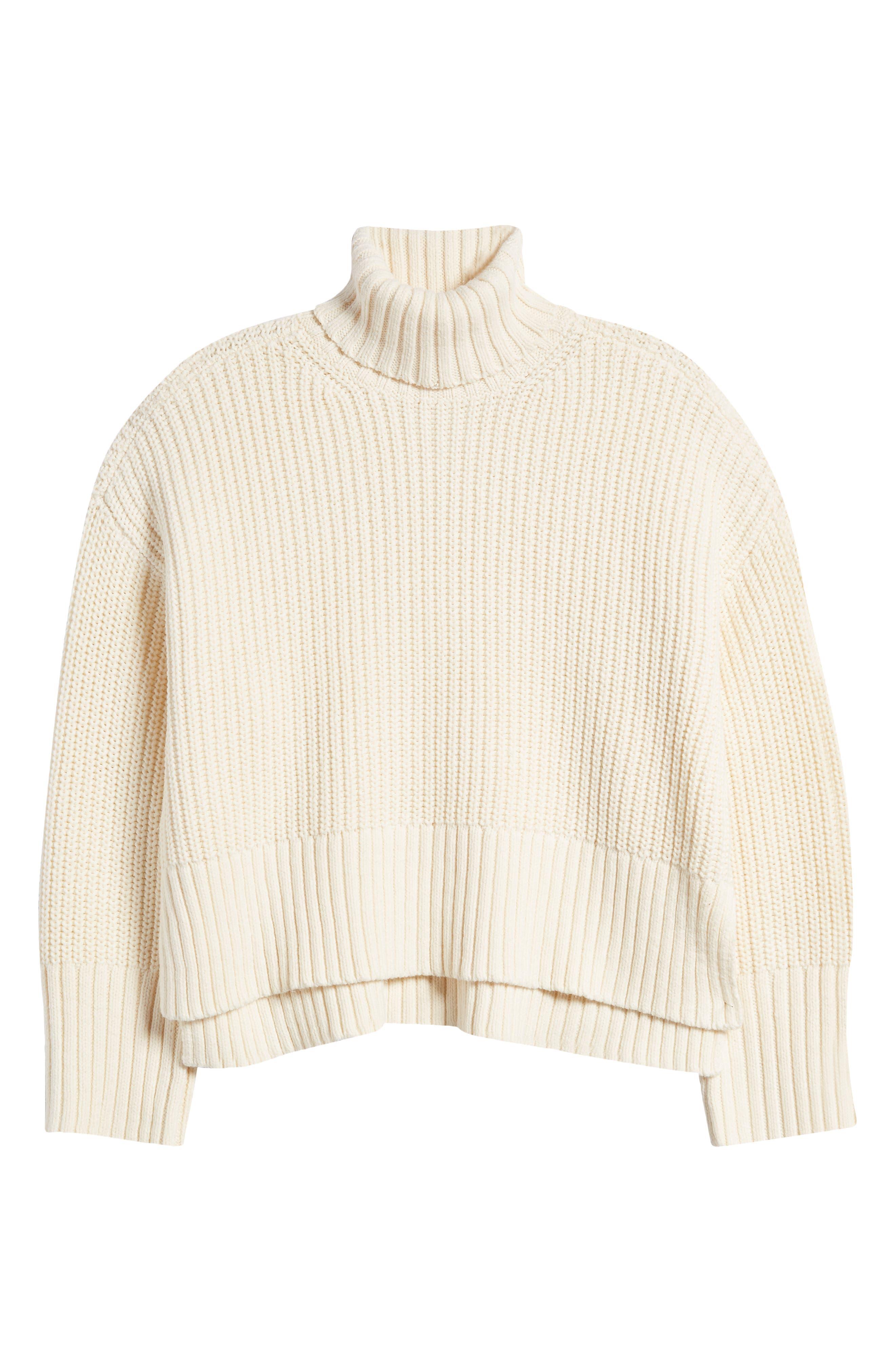 Madewell Wide Rib Turtleneck Sweater in Natural | Lyst