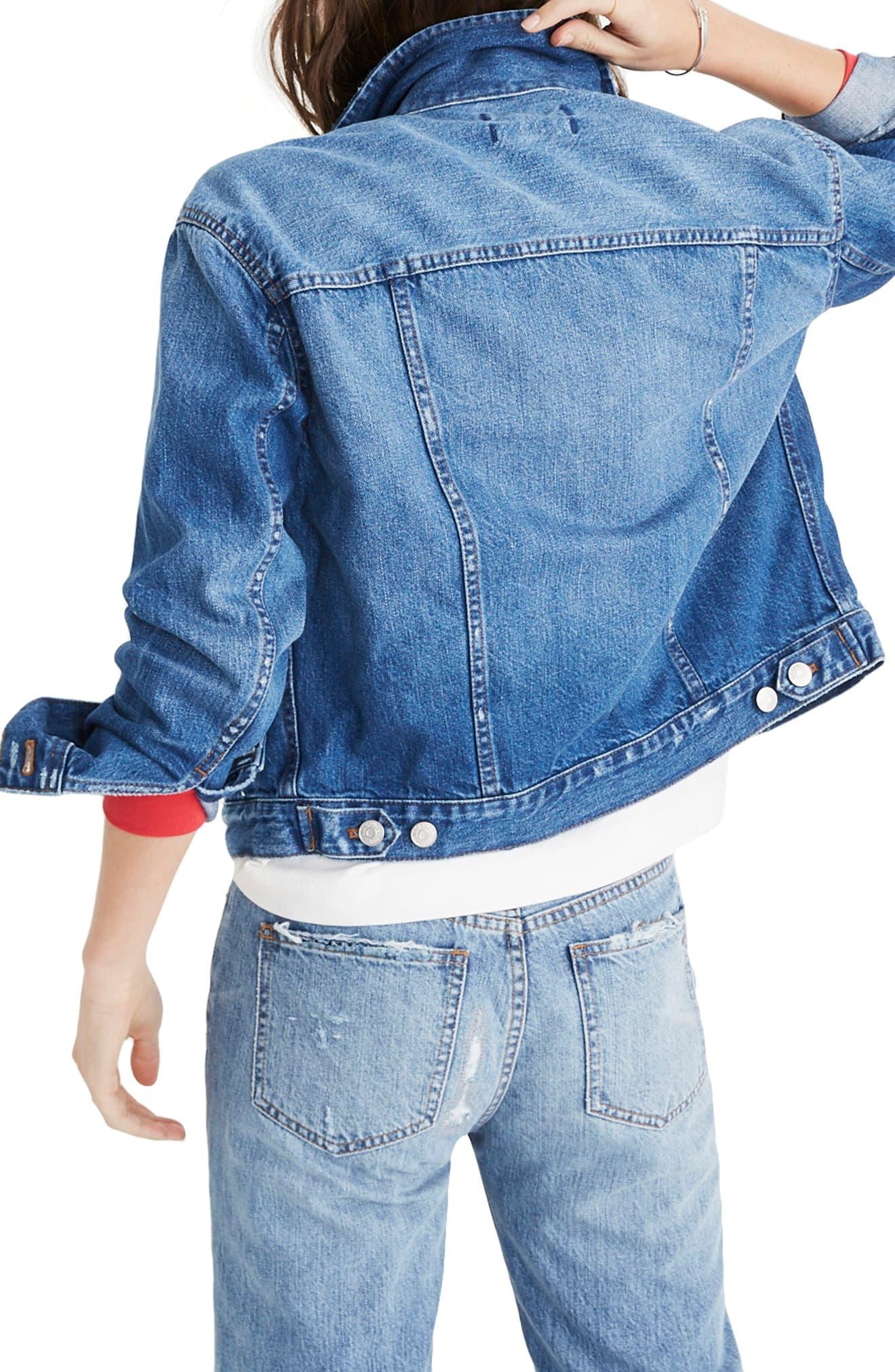 madewell boxy crop jean jacket