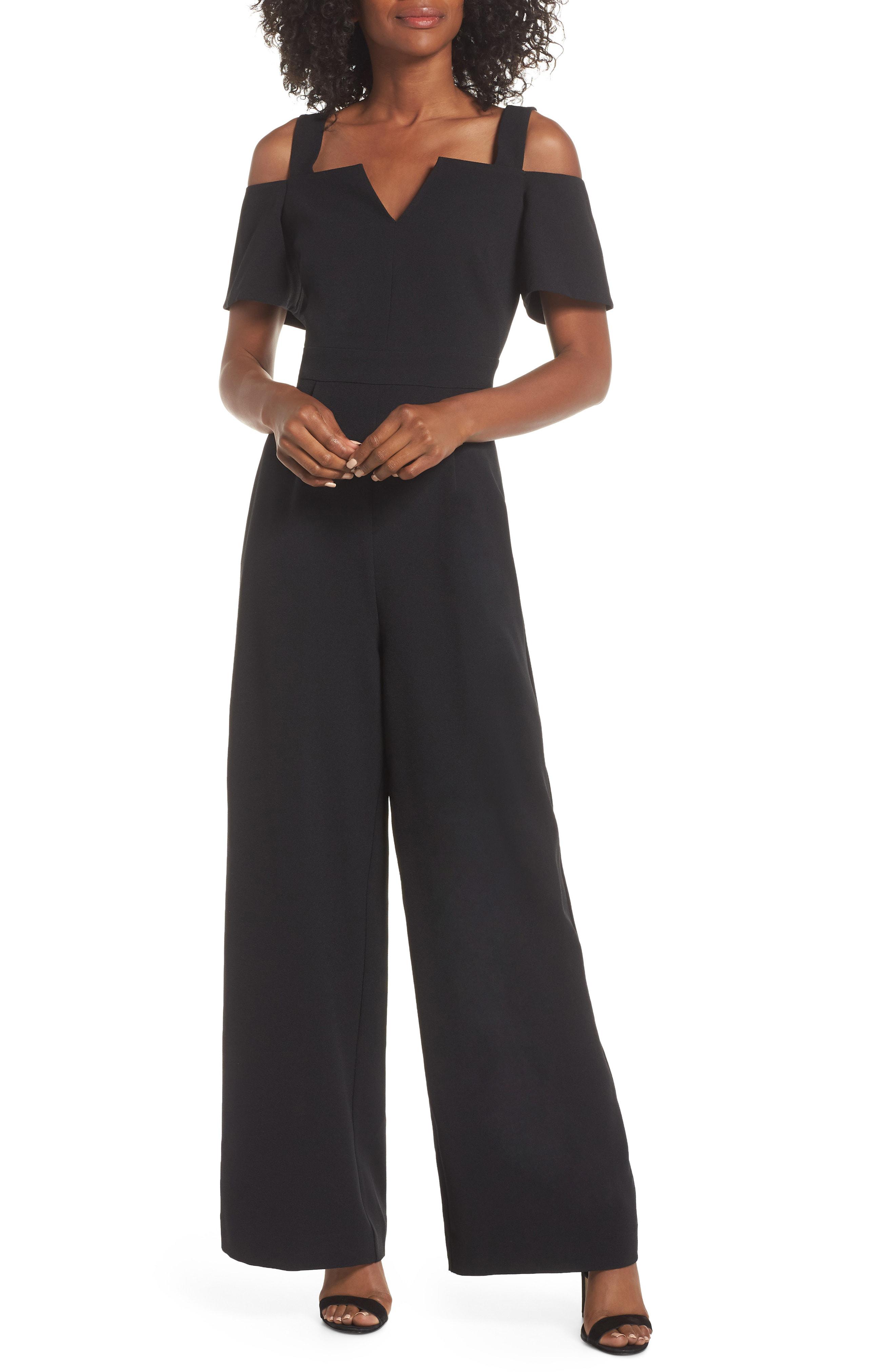 eliza j cold shoulder jumpsuit