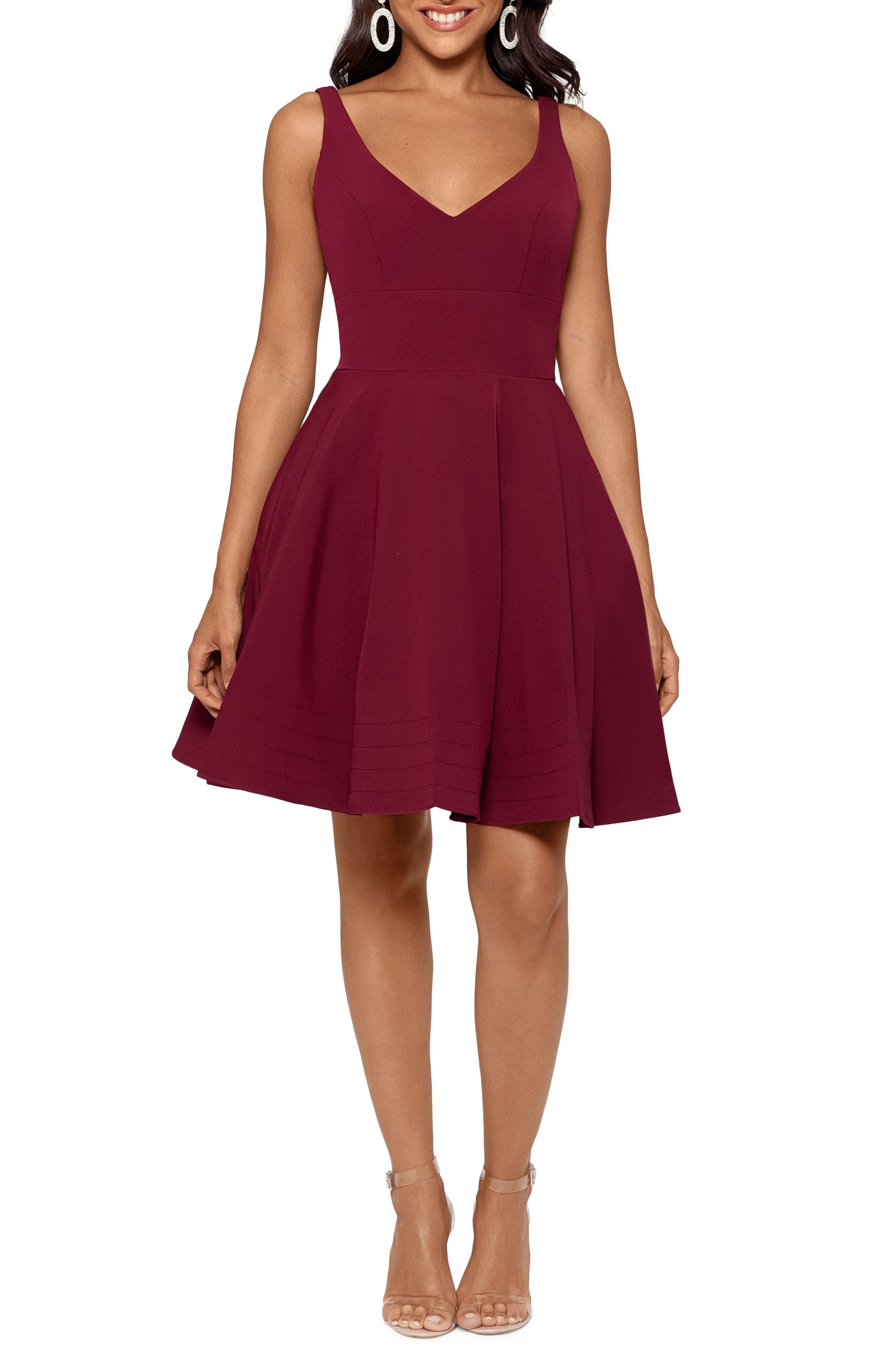 xscape v neck gown
