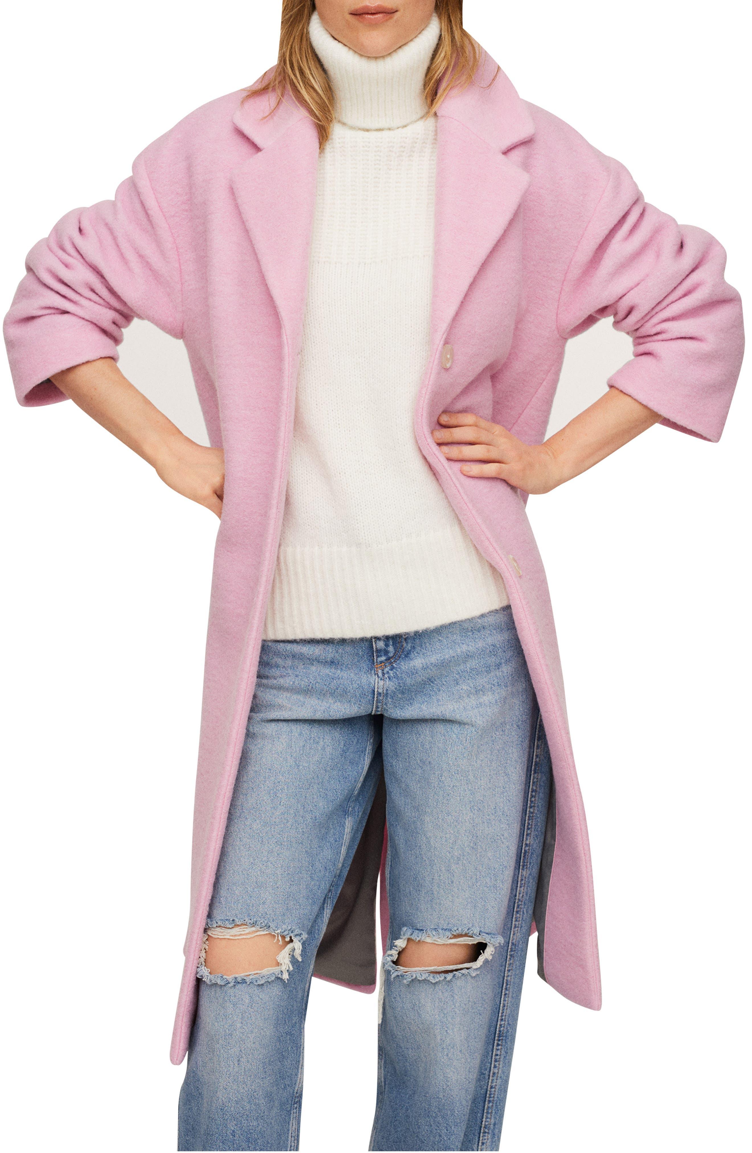 Mango Oversize Wool Blend Coat Lyst