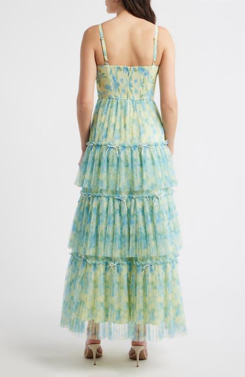 knee length dresses for ladies Veda Tiered Layer Midi Dress Floral Blush– Selfie Leslie main image 1