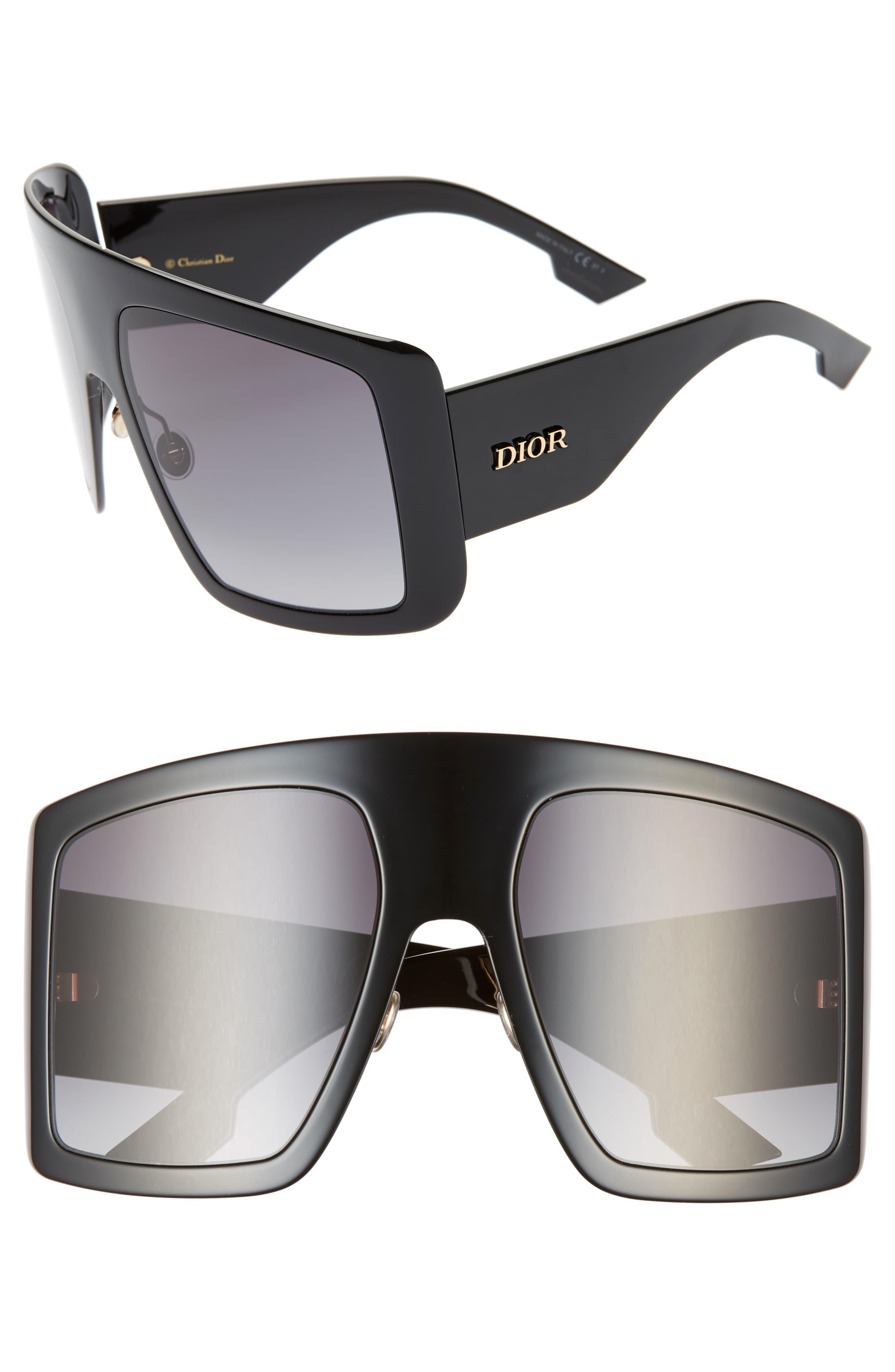 Dior Solight1s 60mm Shield Sunglasses in Black/ Black (Black) - Lyst