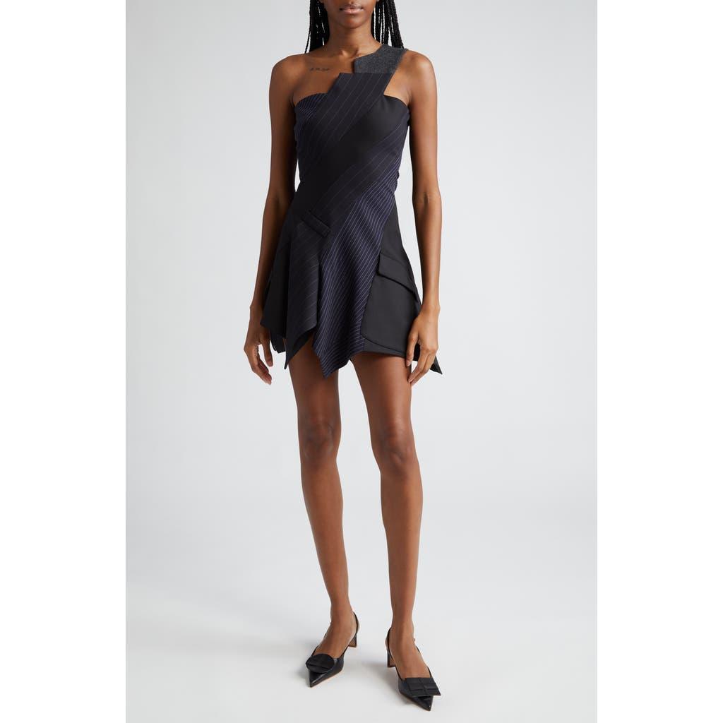 Monse Deconstructed One Shoulder Suiting Dress in Black | Lyst Monse Deconstructed One Shoulder Suiting Dress in Black | Lyst